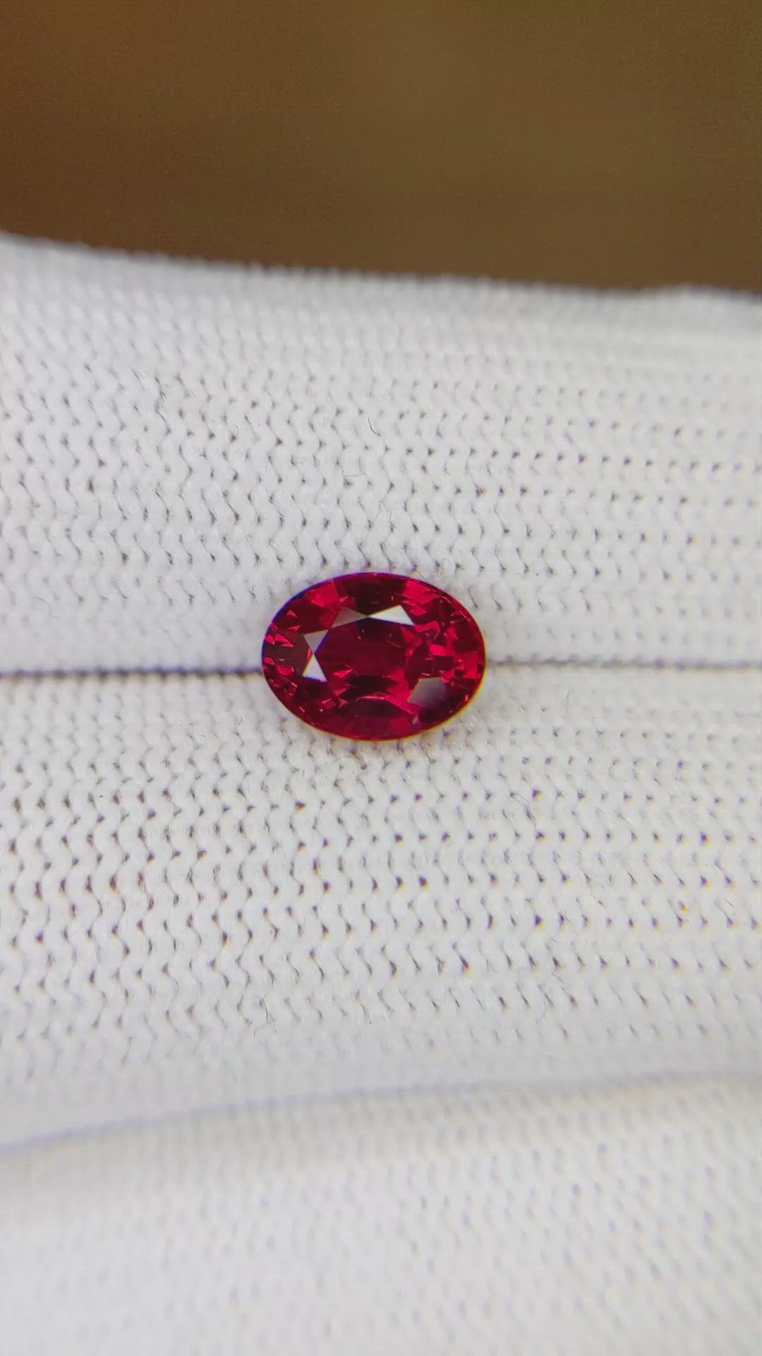 1.68 Ct. Ruby from Mozambique Size Video