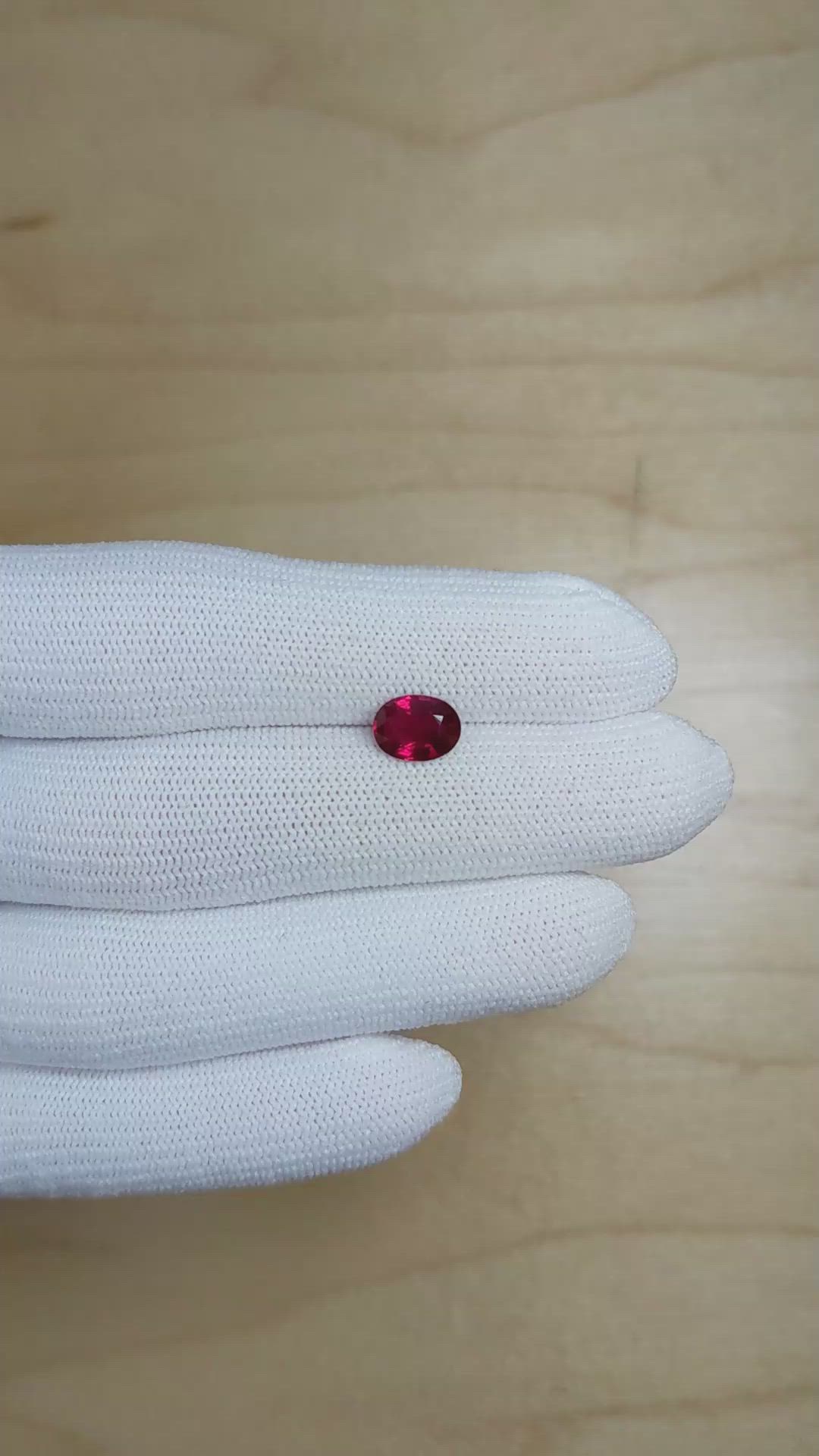 1.70 Ct. Ruby from Mozambique Size Video
