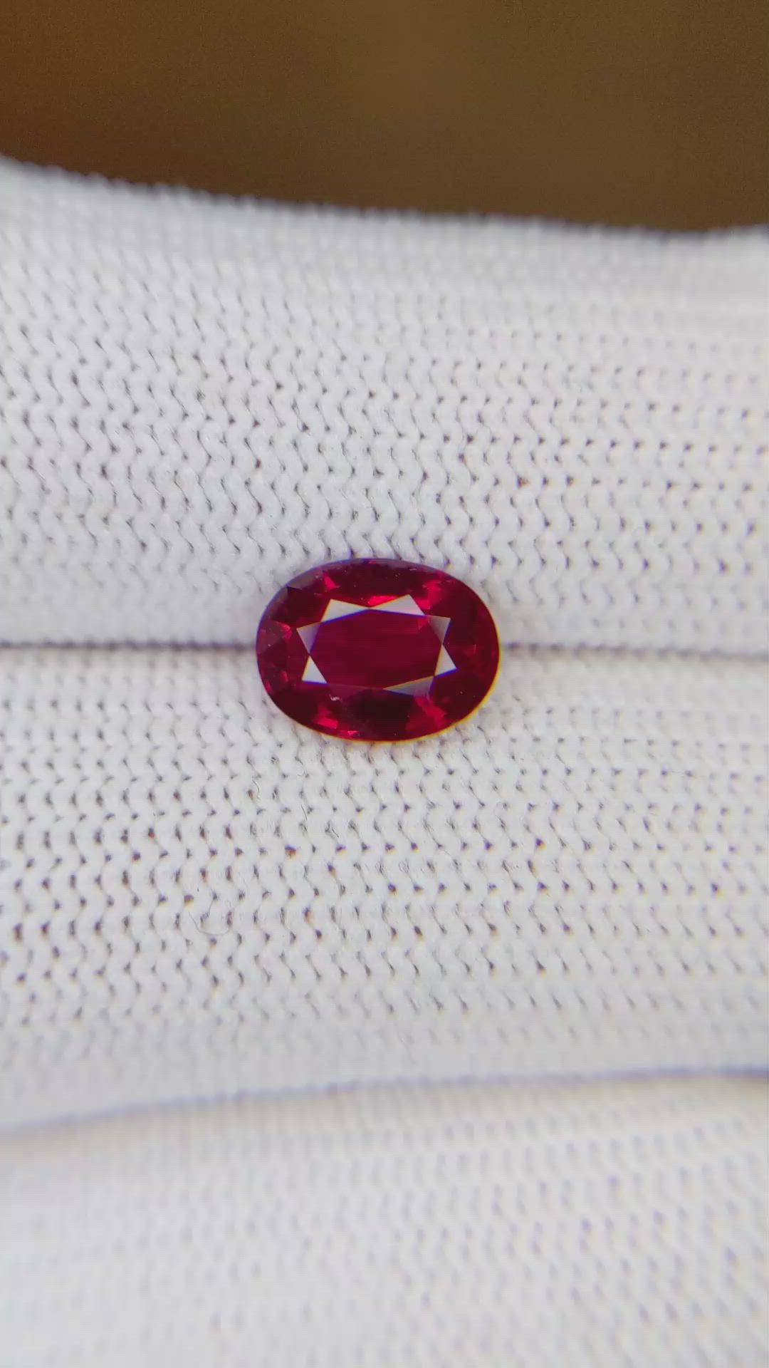 1.70 Ct. Ruby from Mozambique Size Video