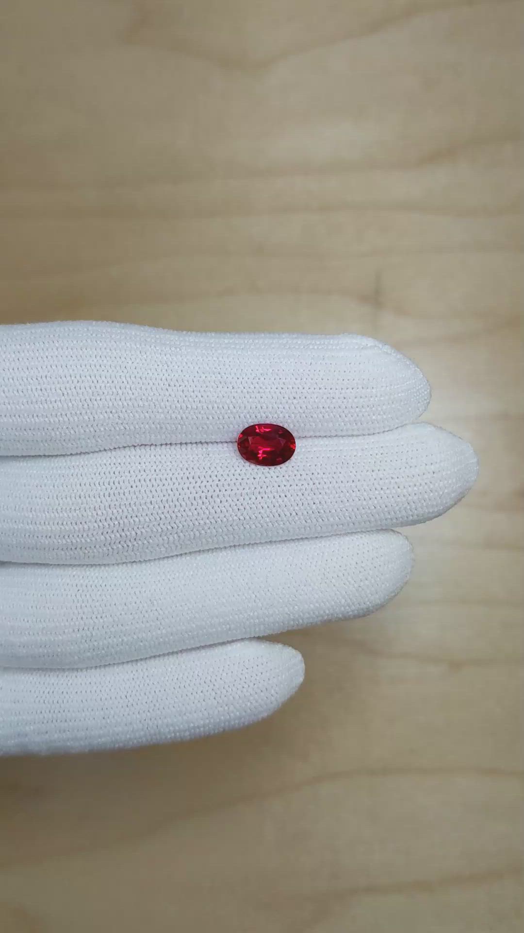 1.72 Ct. Ruby from Mozambique Size Video
