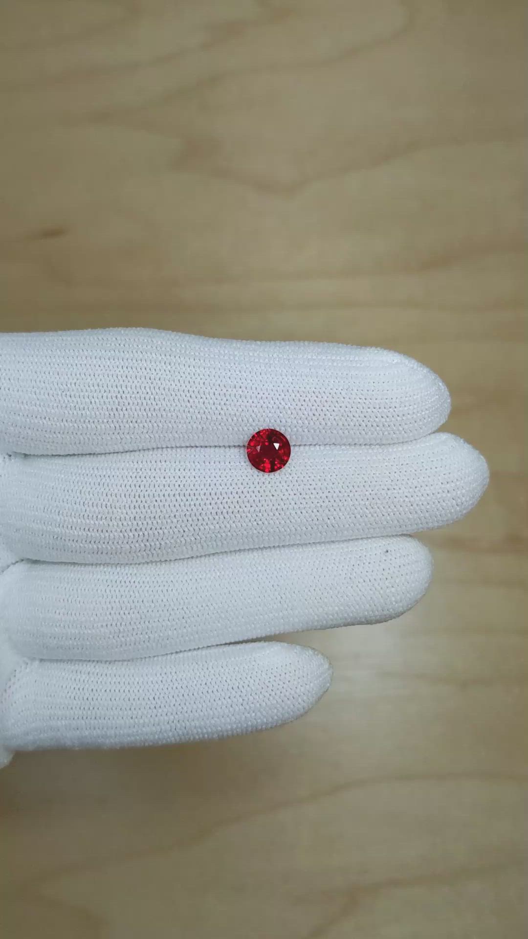 1.34 Ct. Ruby from Mozambique Size Video