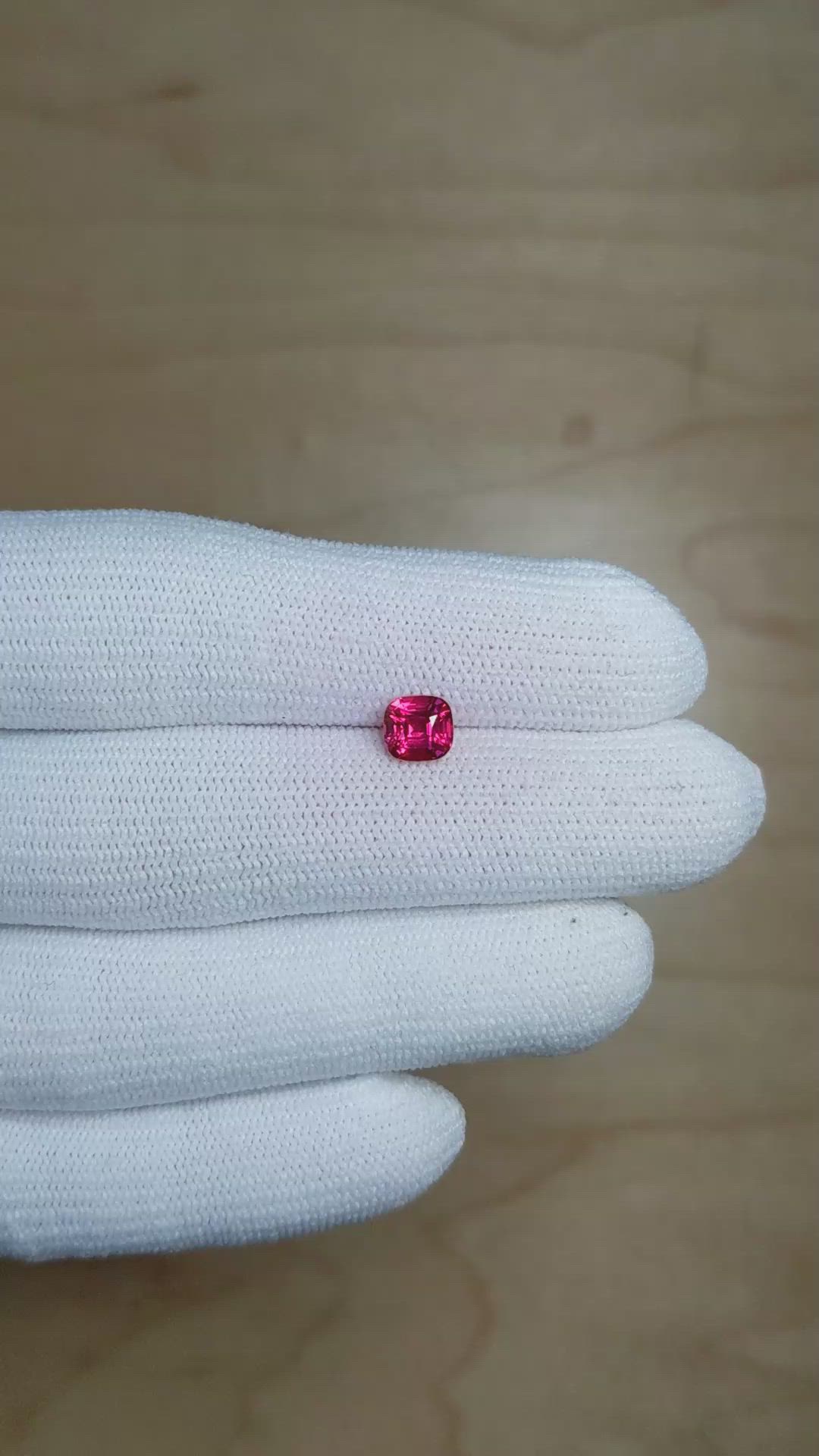 1.16 Ct. Ruby from Mozambique Size Video