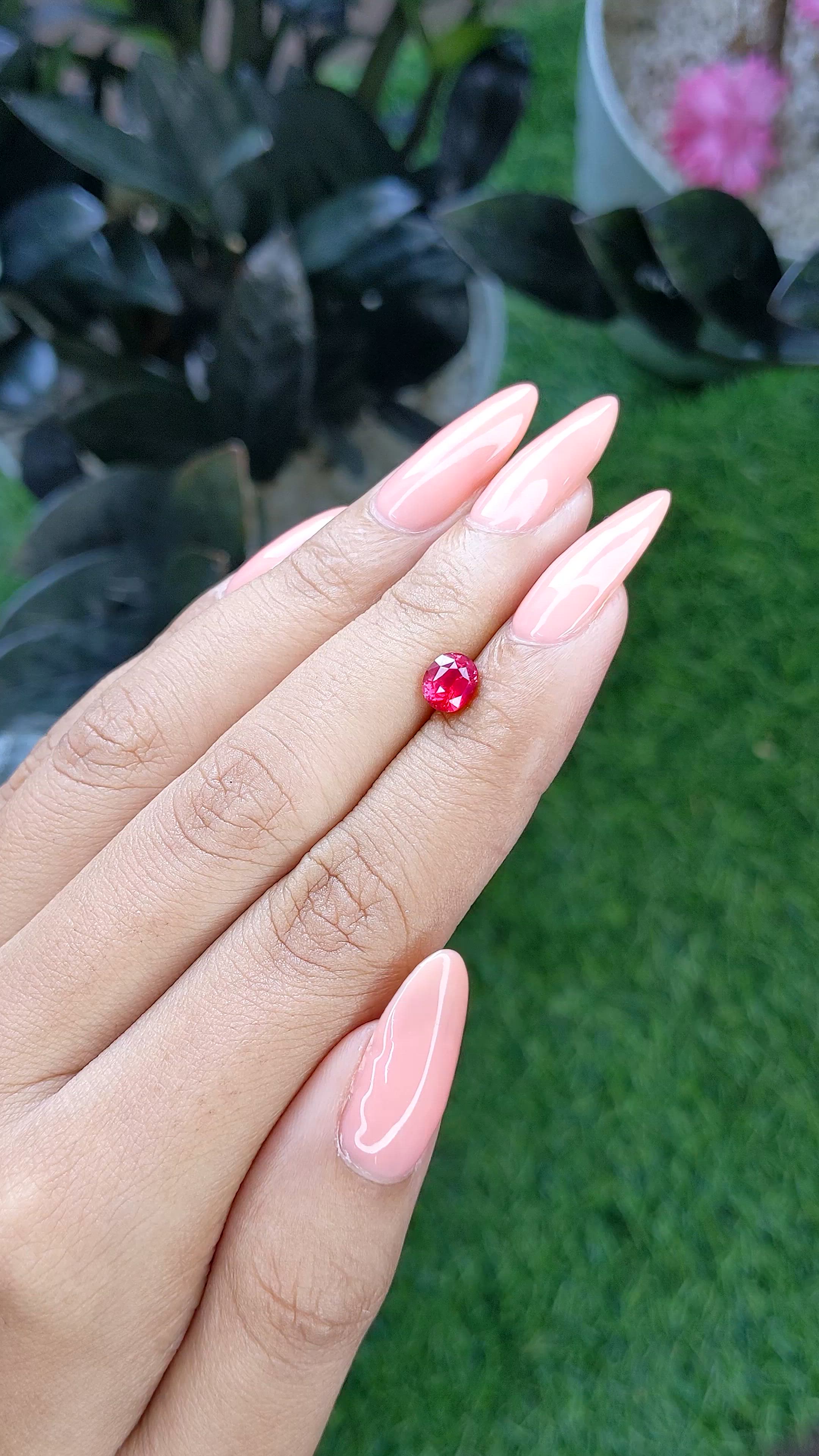1.05 Ct. Ruby from Tanzania Size Video