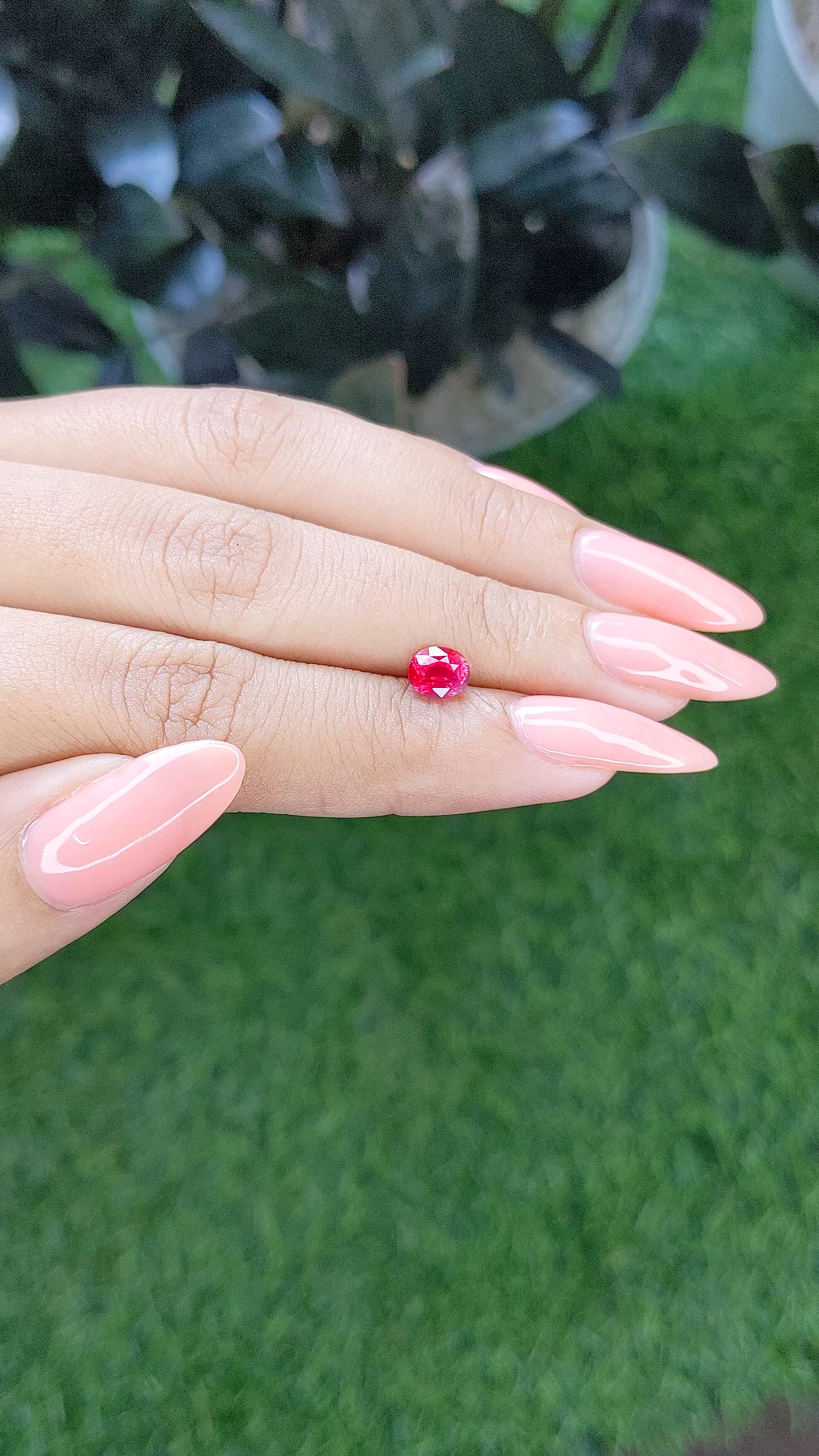 1.05 Ct. Ruby from Tanzania Size Video