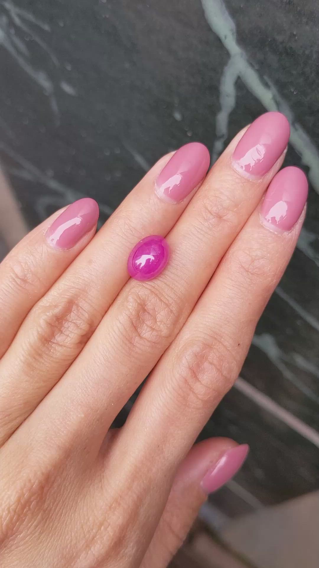 6.05 Ct. Cabochon Ruby from Mozambique Size Video