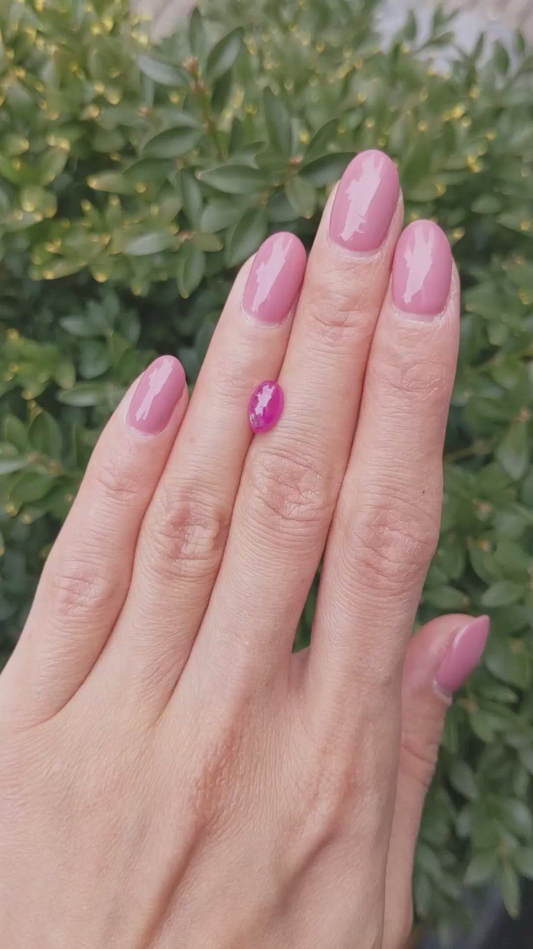 1.61 Ct. Cabochon Ruby from Mozambique Size Video