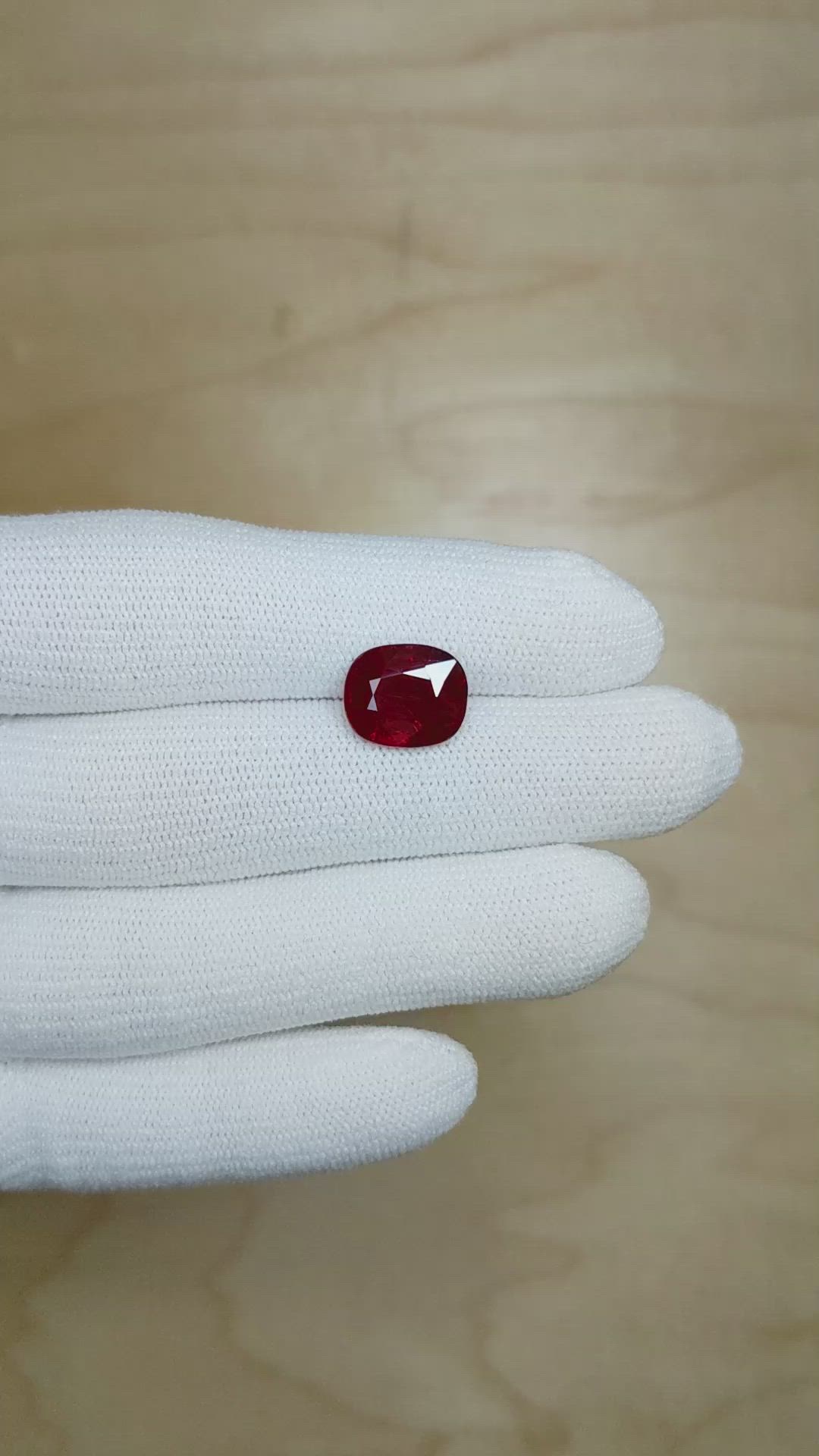 4.98 Ct. Ruby from Mozambique Size Video