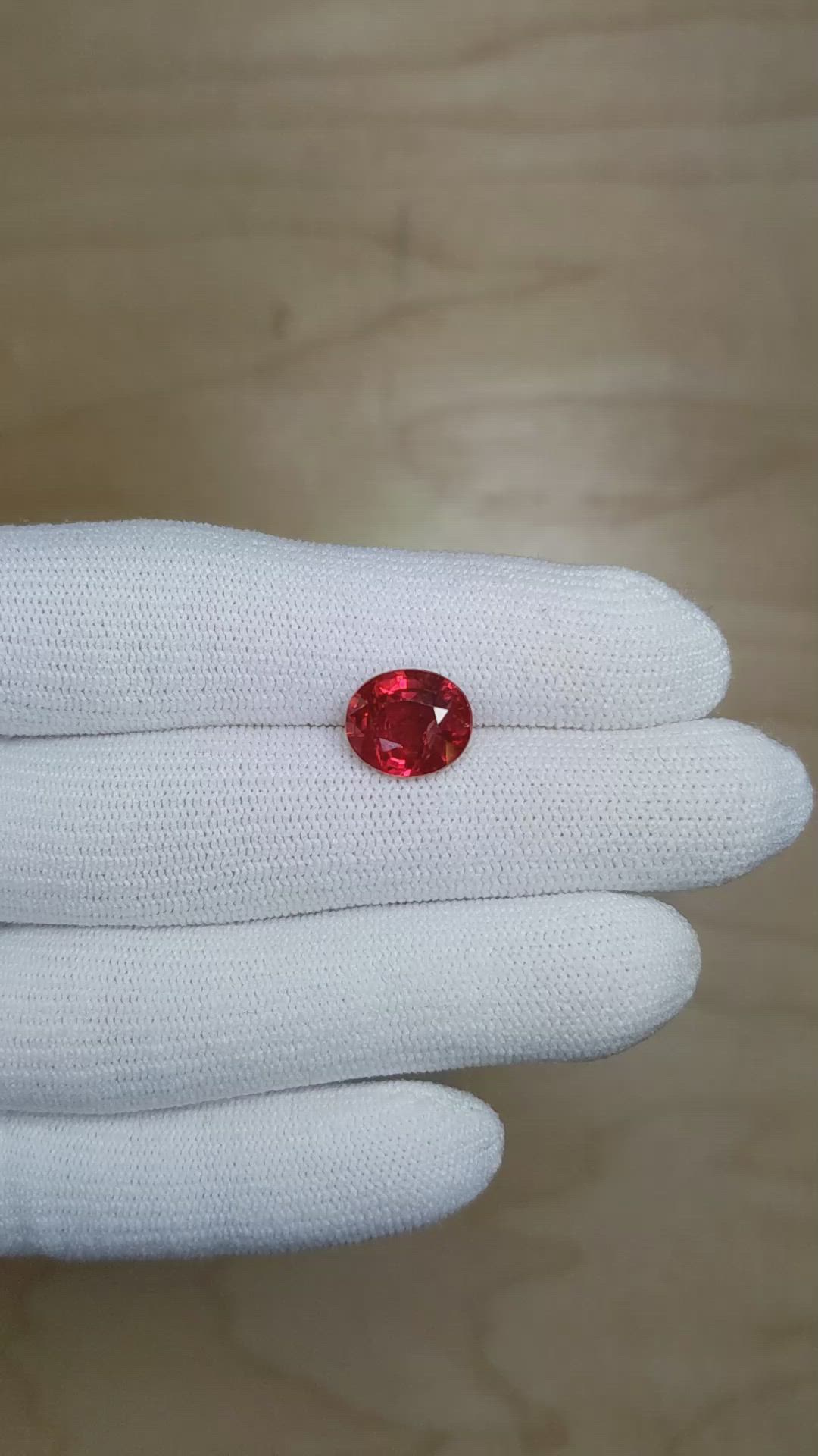 4.33 Ct. Ruby from Mozambique Size Video