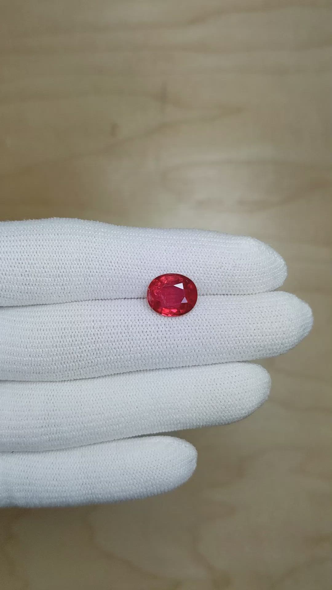 4.26 Ct. Ruby from Mozambique Size Video