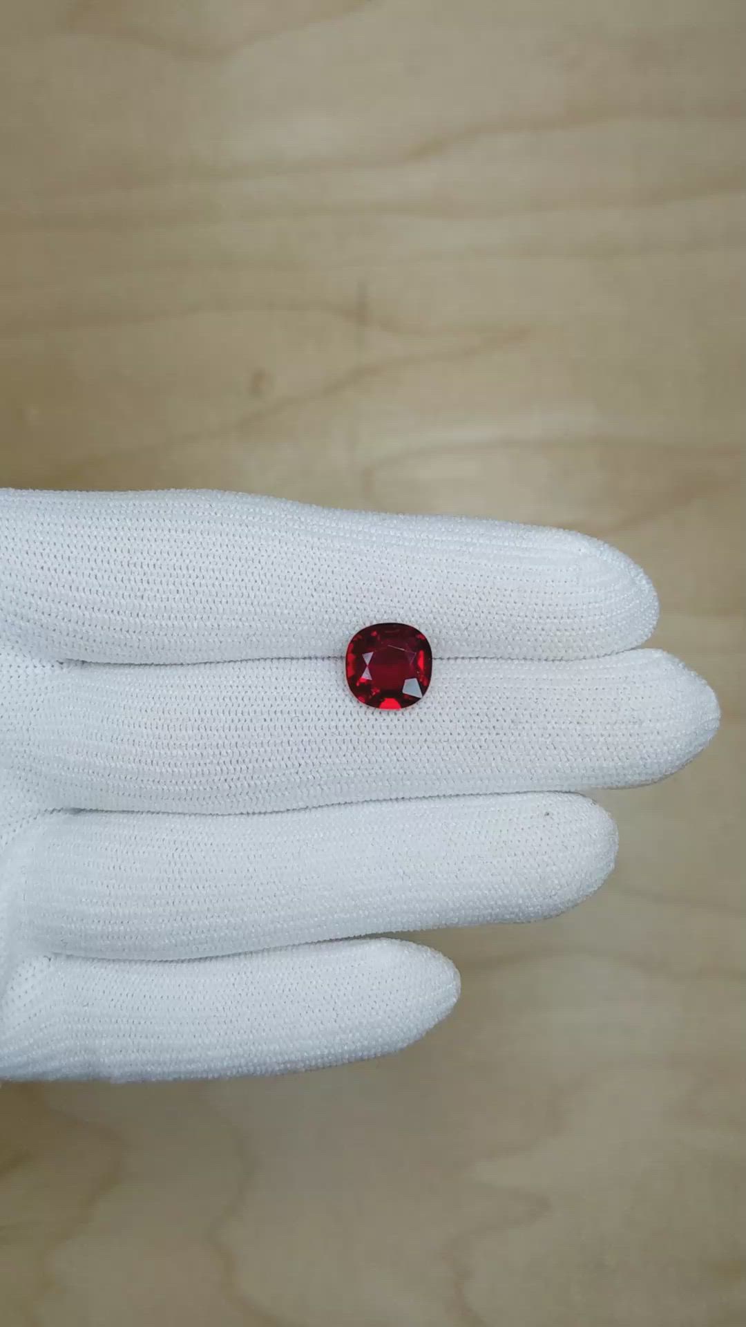 3.53 Ct. Ruby from Mozambique Size Video