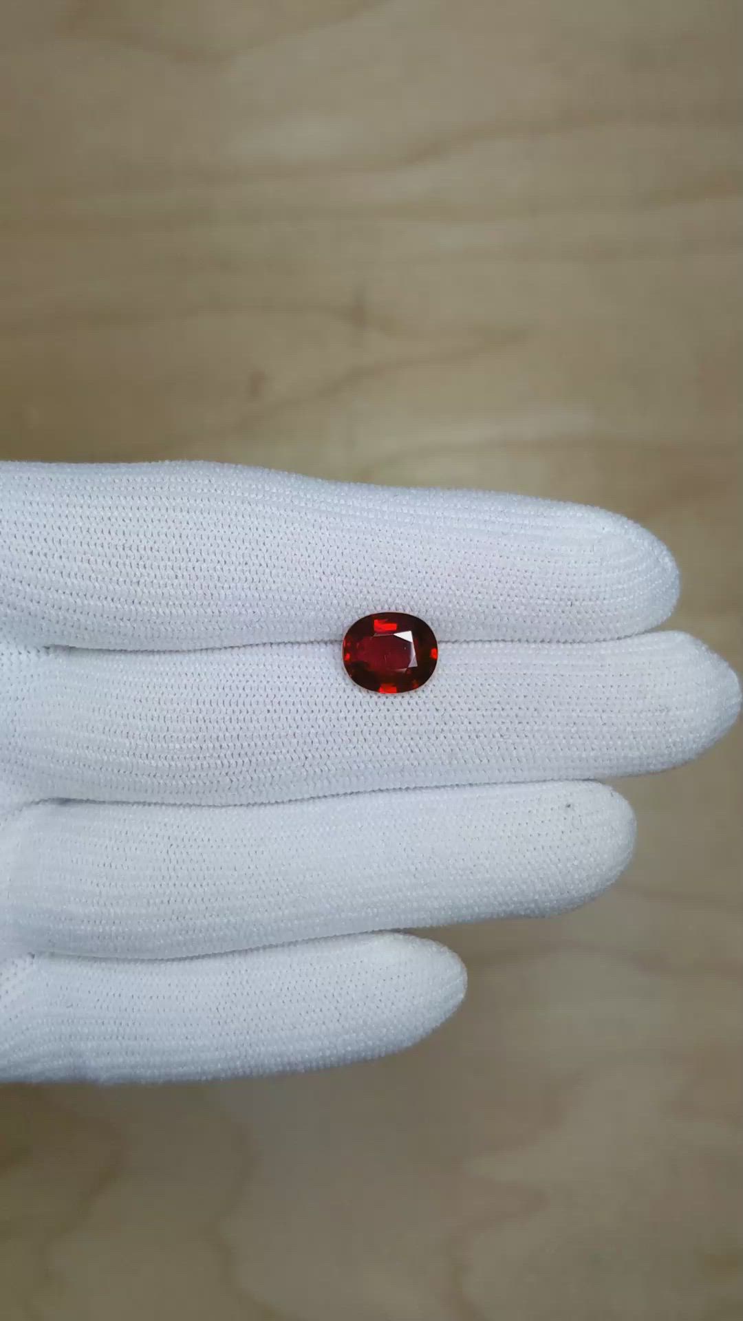 3.06 Ct. Ruby from Mozambique Size Video
