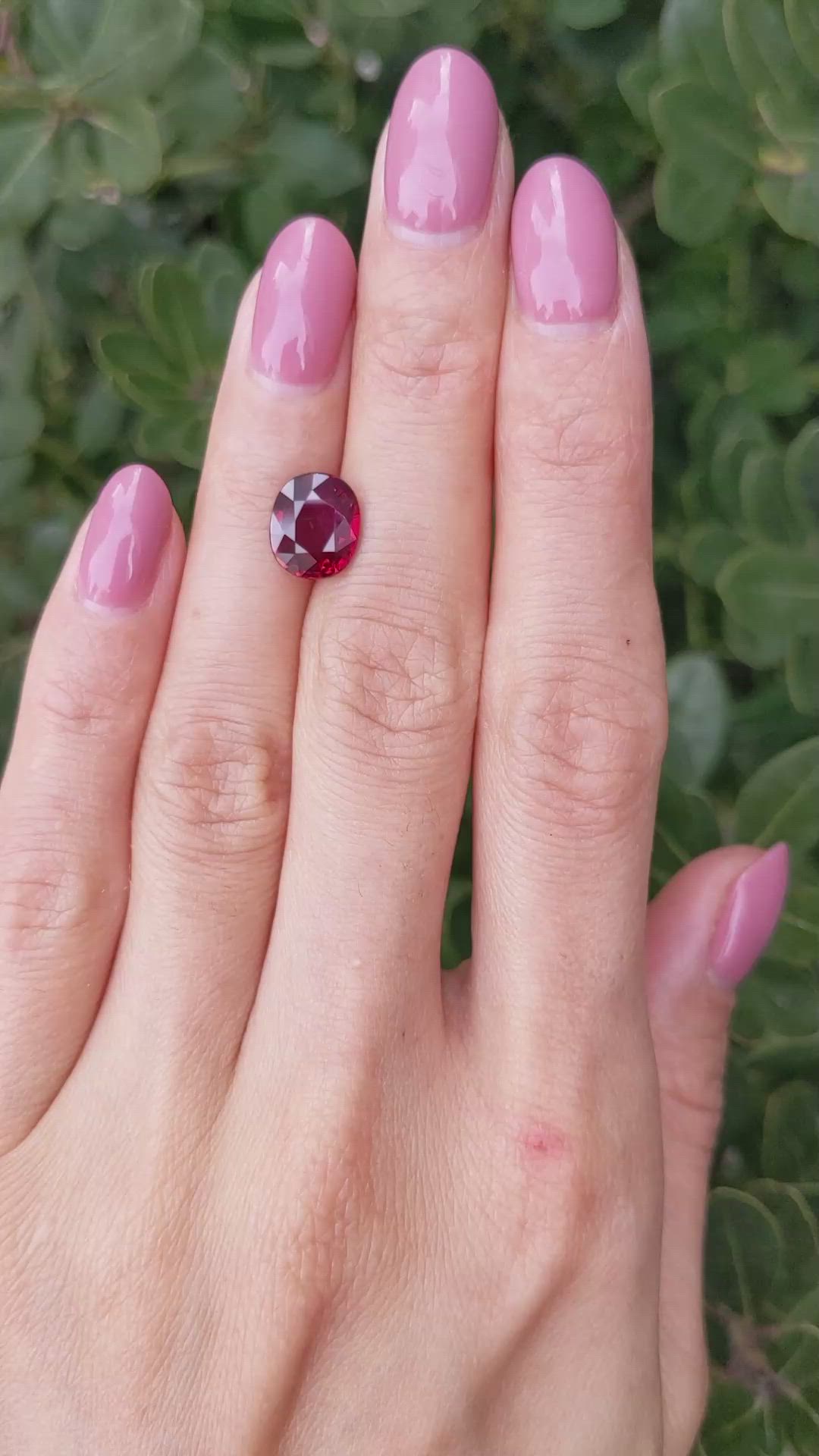 3.06 Ct. Ruby from Mozambique Size Video