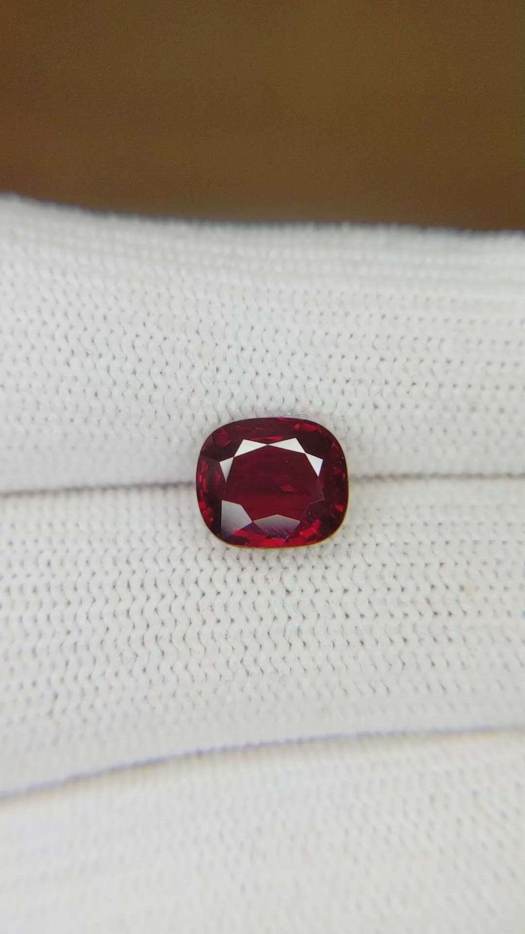 3.00 Ct. Ruby from Mozambique Size Video