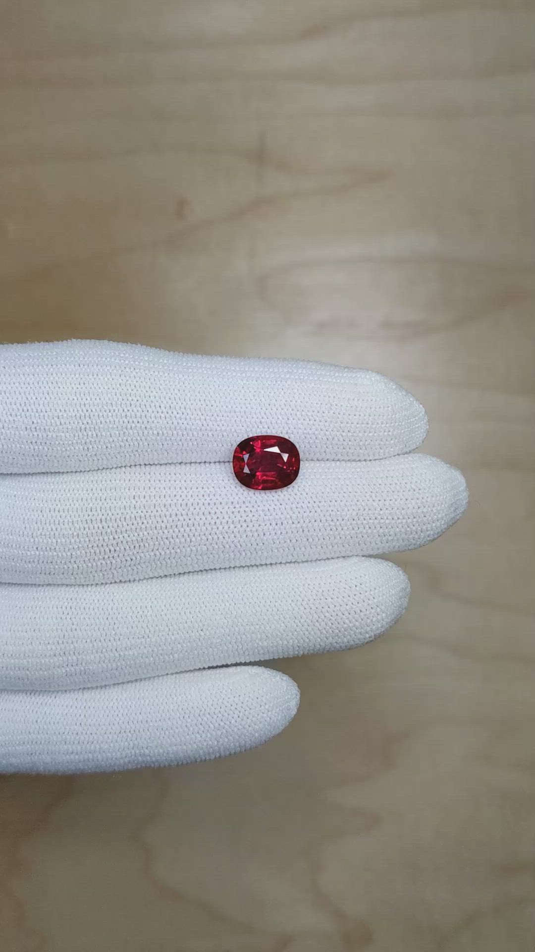 3.31 Ct. Ruby from Mozambique Size Video