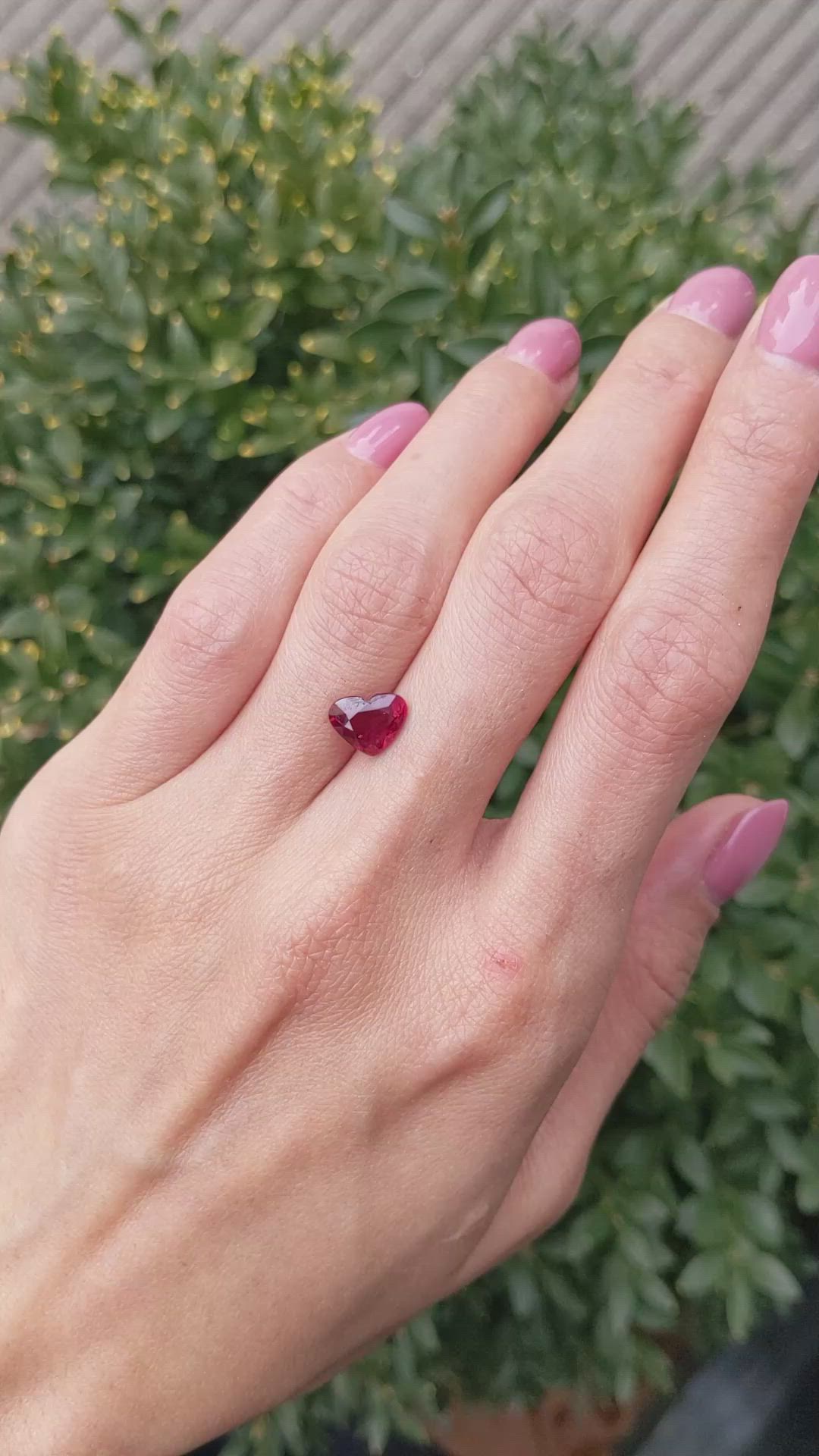 2.16 Ct. Ruby from Mozambique Size Video