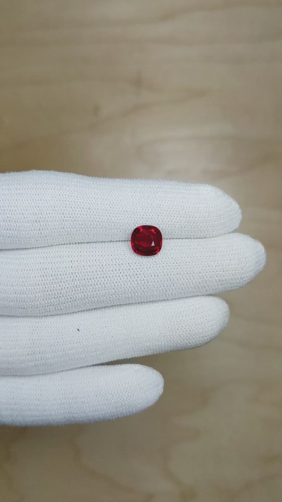 2.18 Ct. Ruby from Mozambique Size Video