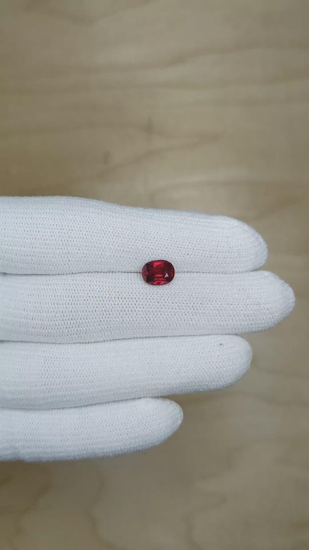 2.07 Ct. Ruby from Mozambique Size Video