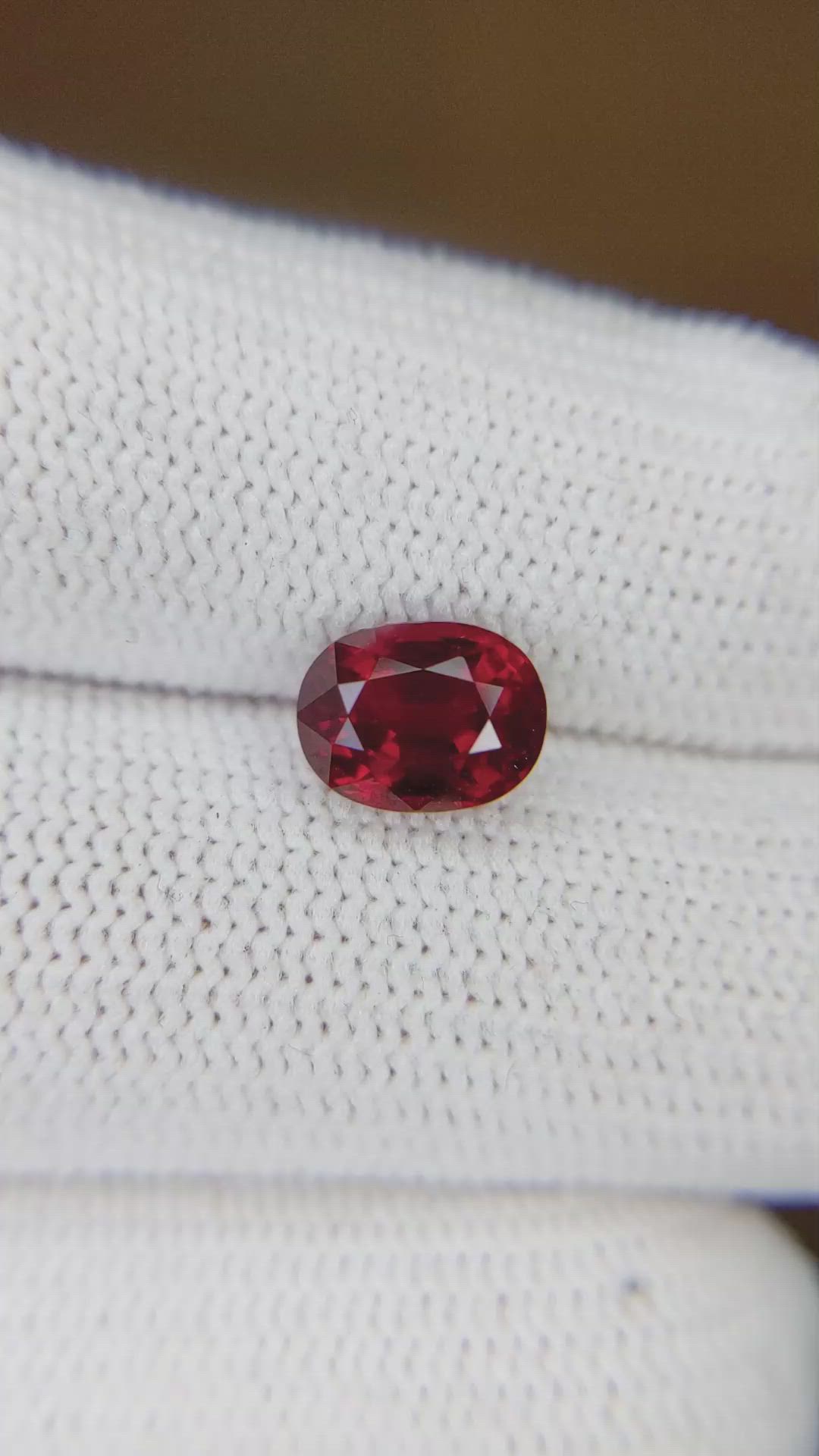 2.07 Ct. Ruby from Mozambique Size Video