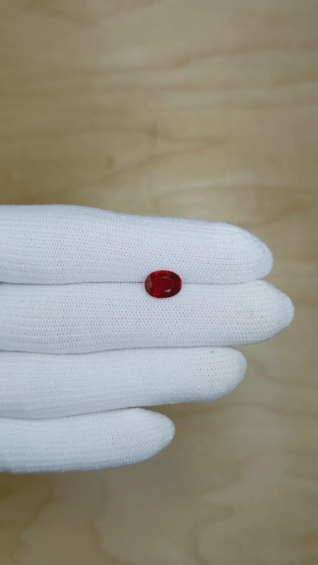 2.14 Ct. Ruby from Mozambique Size Video