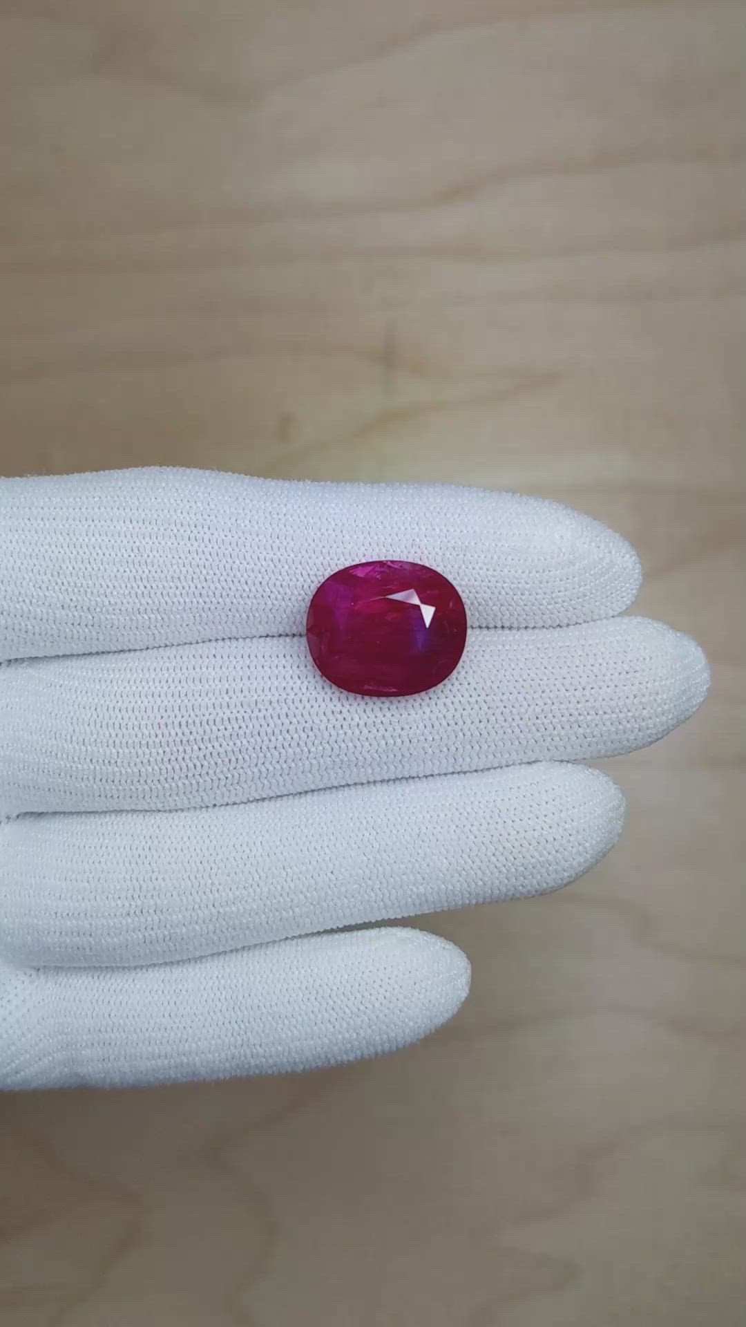 14.25 Ct. Ruby from Mozambique Size Video