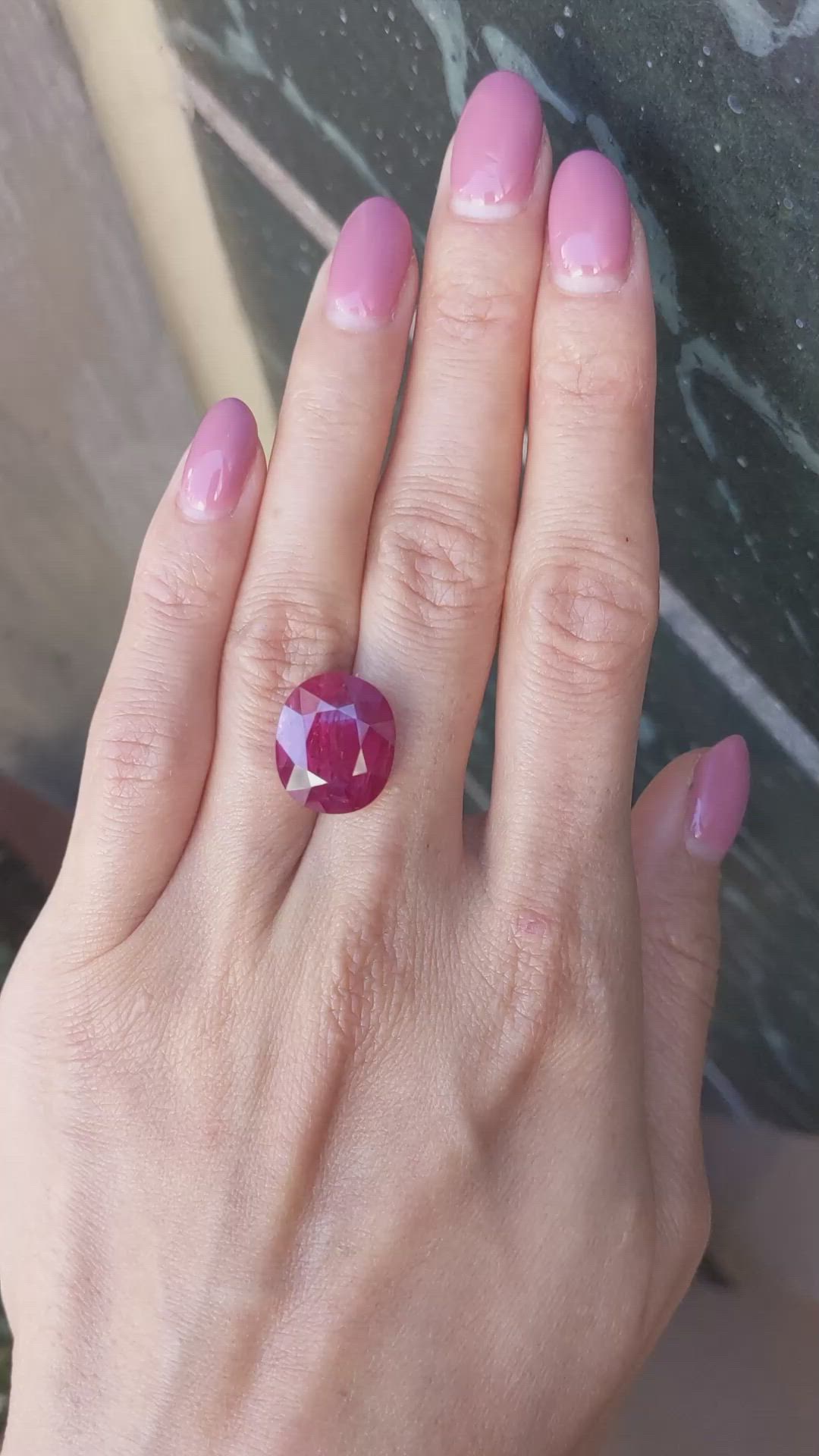 14.25 Ct. Ruby from Mozambique Size Video