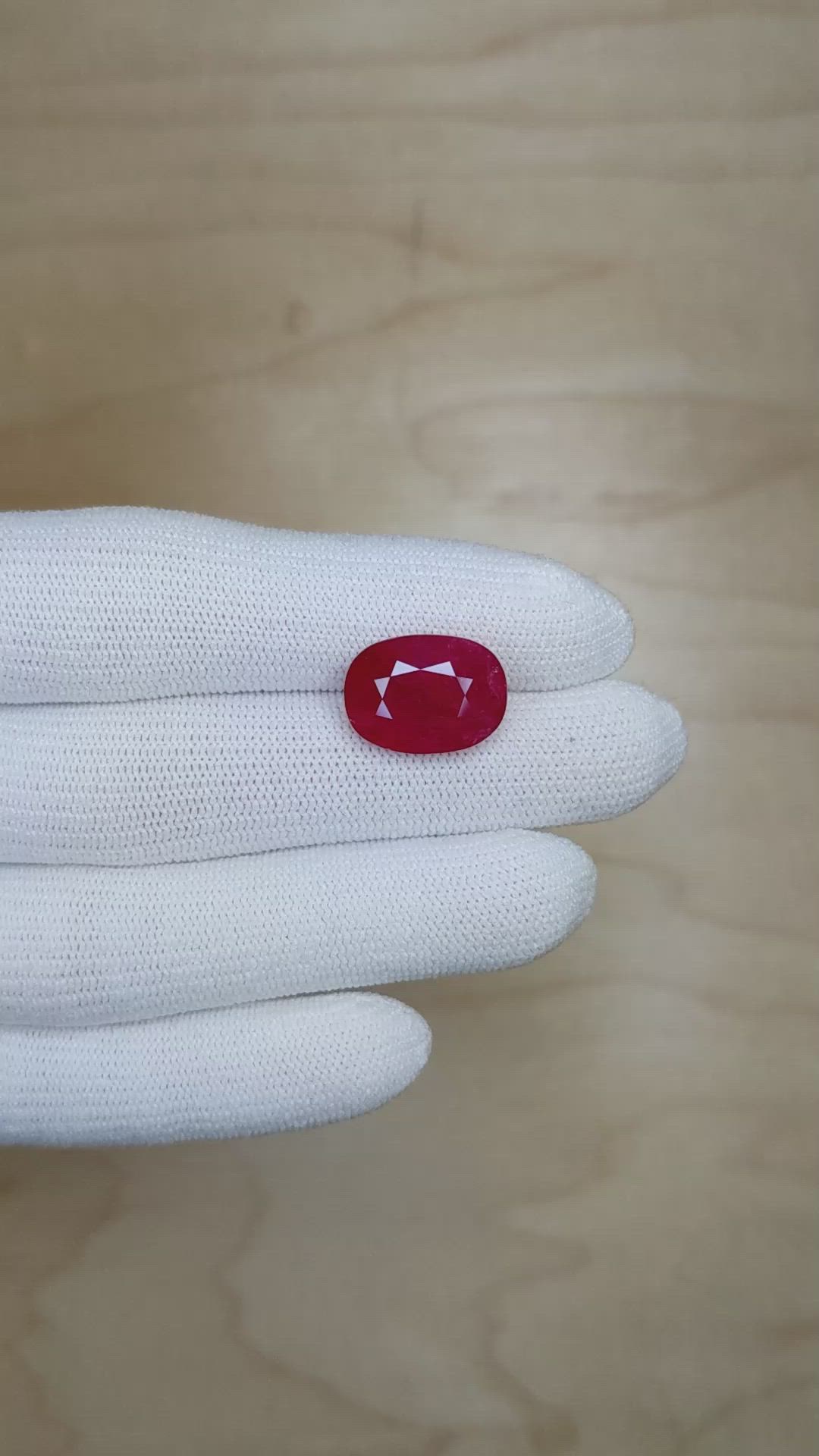 12.39 Ct. Ruby from Mozambique Size Video