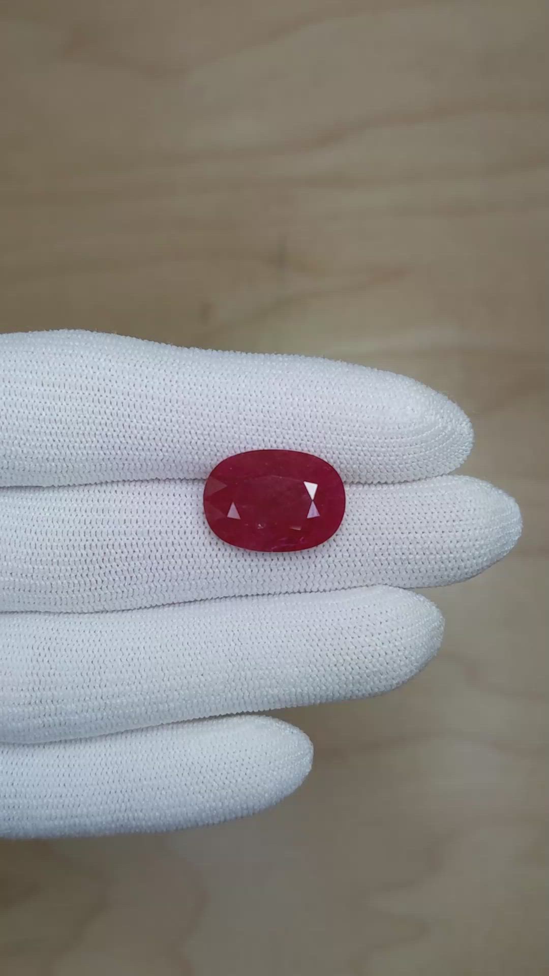 11.04 Ct. Ruby from Mozambique Size Video
