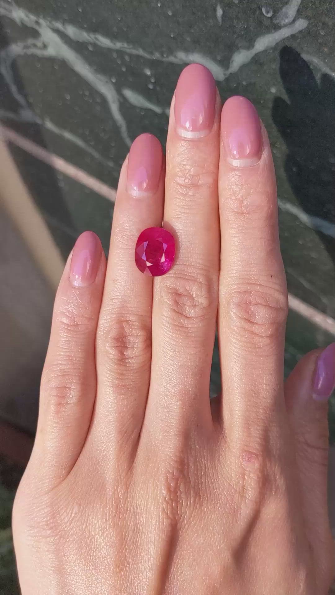 6.09 Ct. Ruby from Mozambique Size Video