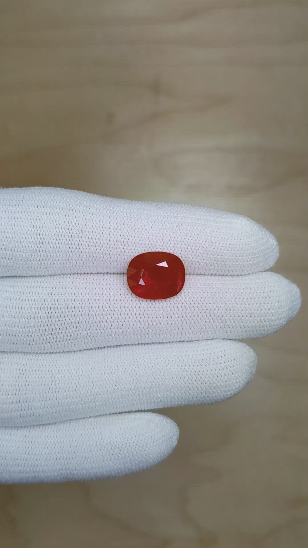 6.09 Ct. Ruby from Mozambique Size Video