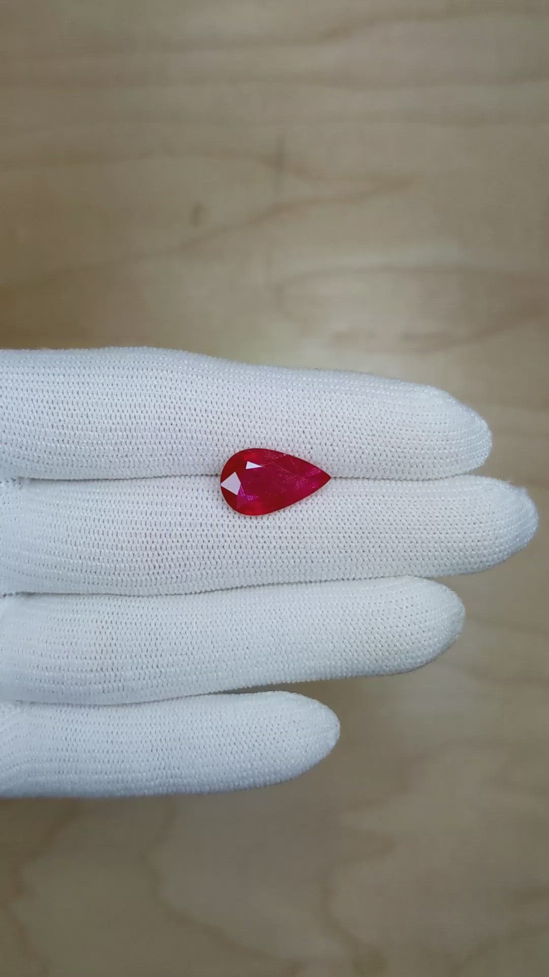5.30 Ct. Ruby from Mozambique Size Video