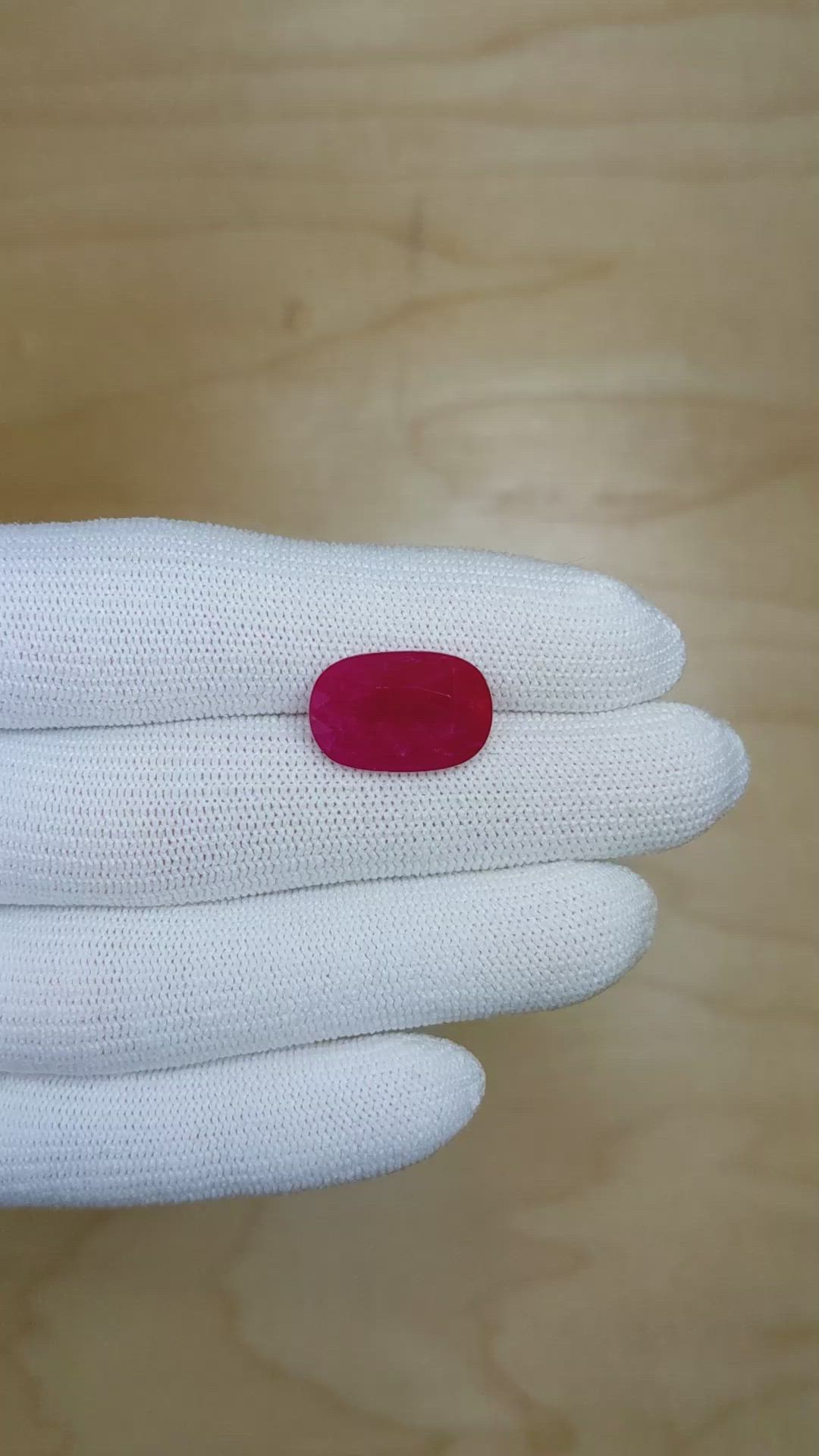 11.21 Ct. Ruby from Mozambique Size Video