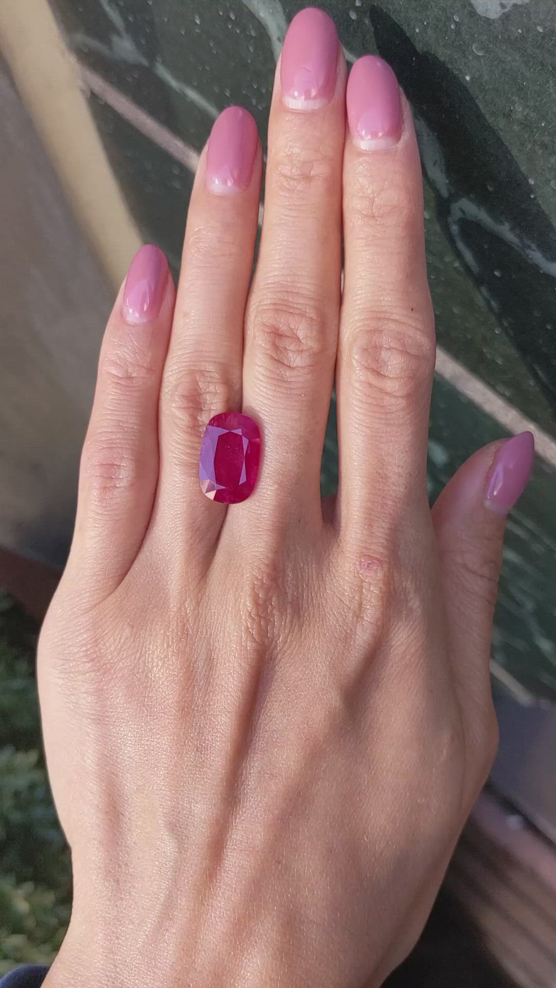 8.25 Ct. Ruby from Mozambique Size Video
