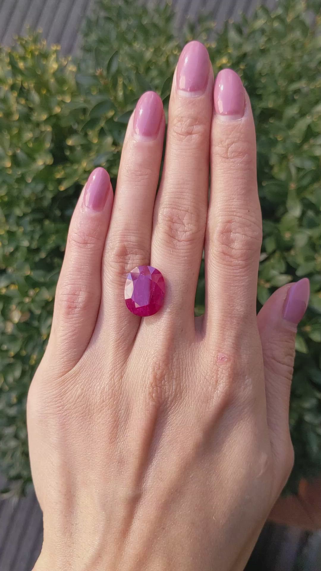 10.27 Ct. Ruby from Mozambique Size Video