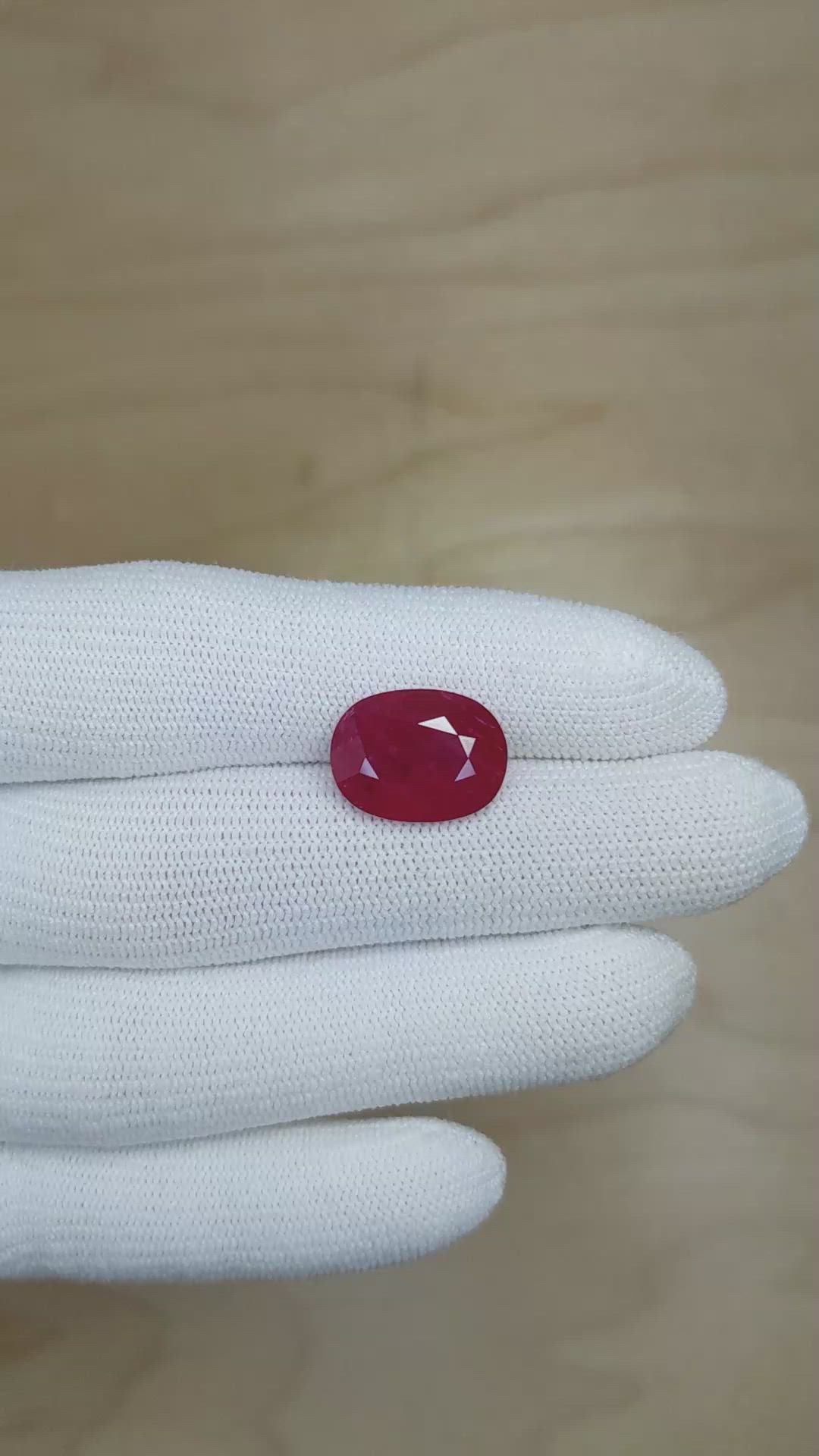 9.21 Ct. Ruby from Mozambique Size Video