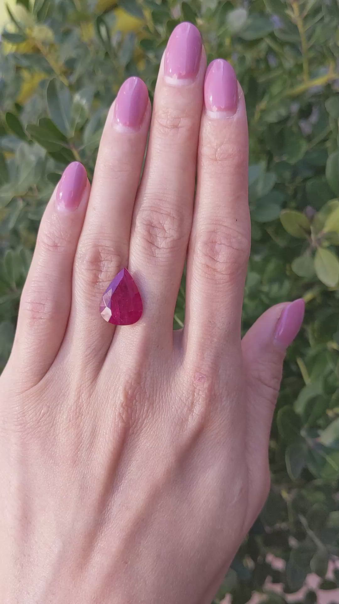 8.41 Ct. Ruby from Mozambique Size Video