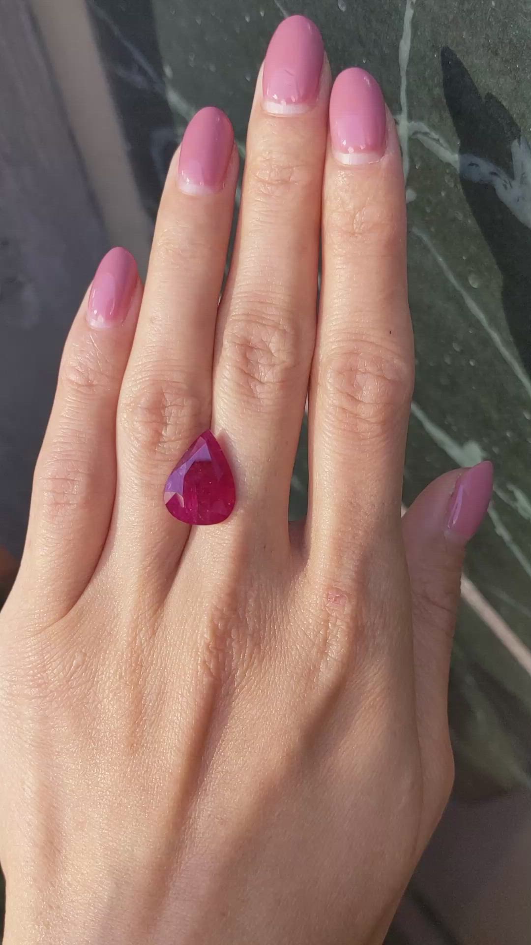 8.41 Ct. Ruby from Mozambique Size Video