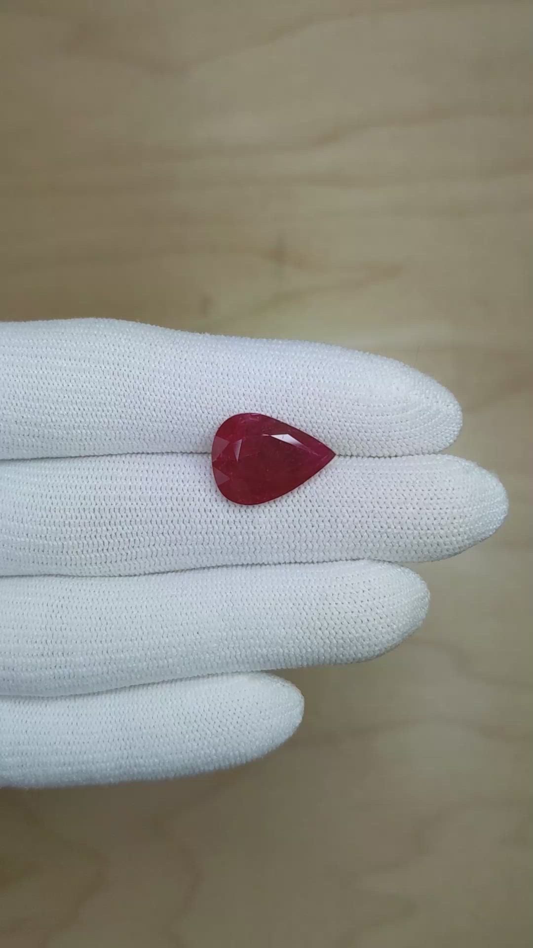 8.41 Ct. Ruby from Mozambique Size Video