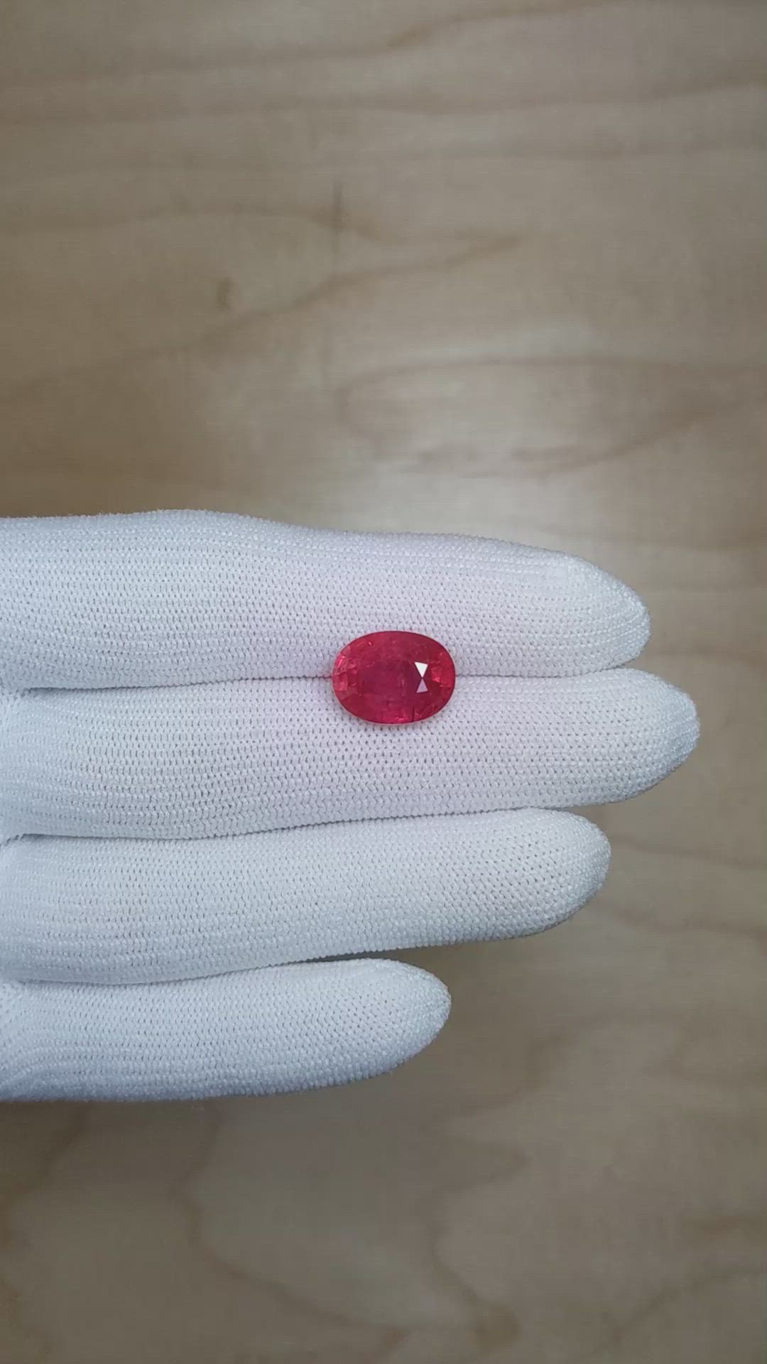 7.75 Ct. Ruby from Mozambique Size Video