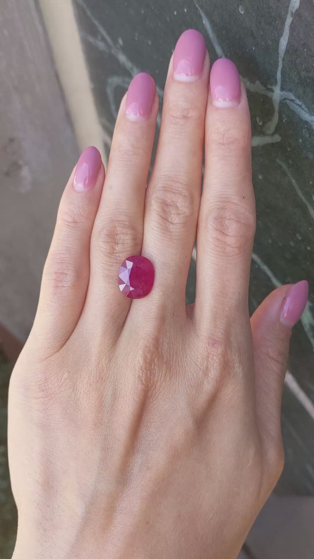 6.82 Ct. Ruby from Mozambique Size Video