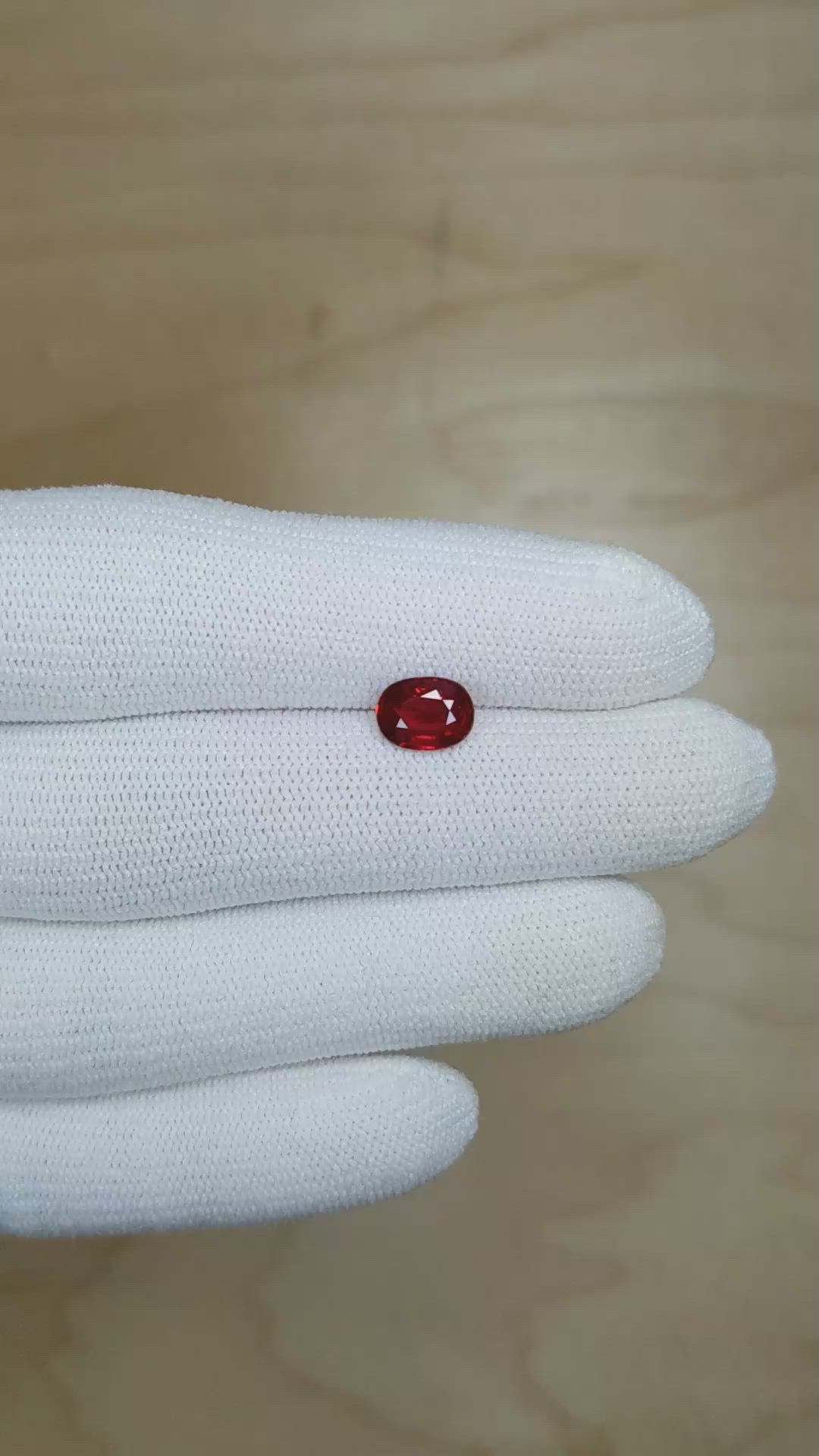 1.39 Ct. Ruby from Mozambique Size Video