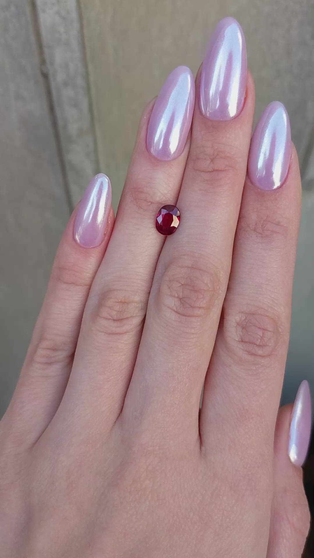 1.39 Ct. Ruby from Mozambique Size Video