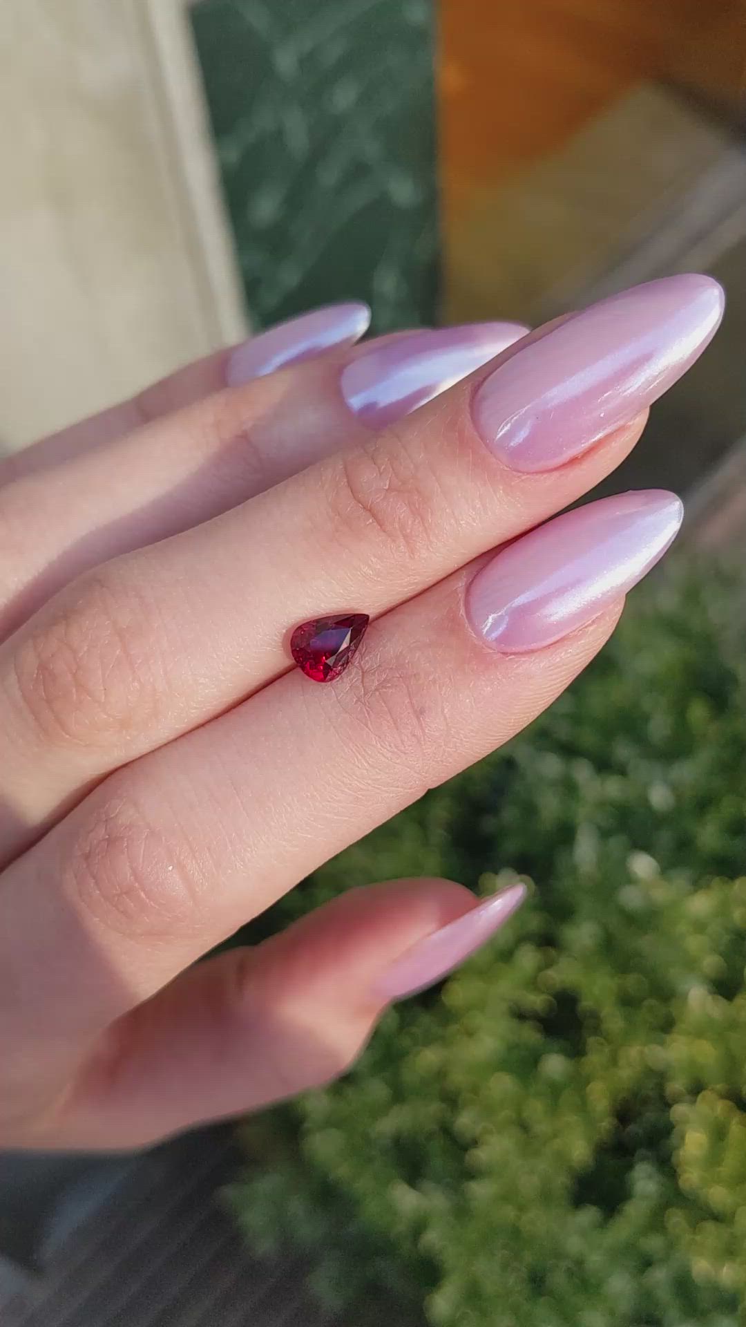 1.45 Ct. Ruby from Mozambique Size Video