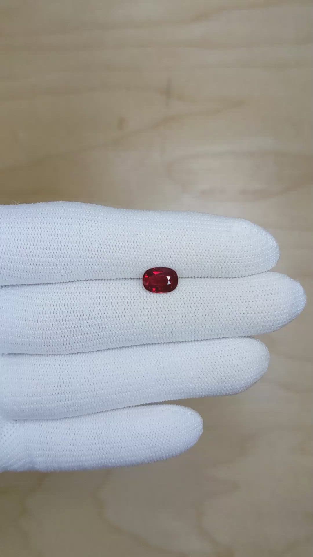 1.65 Ct. Ruby from Mozambique Size Video