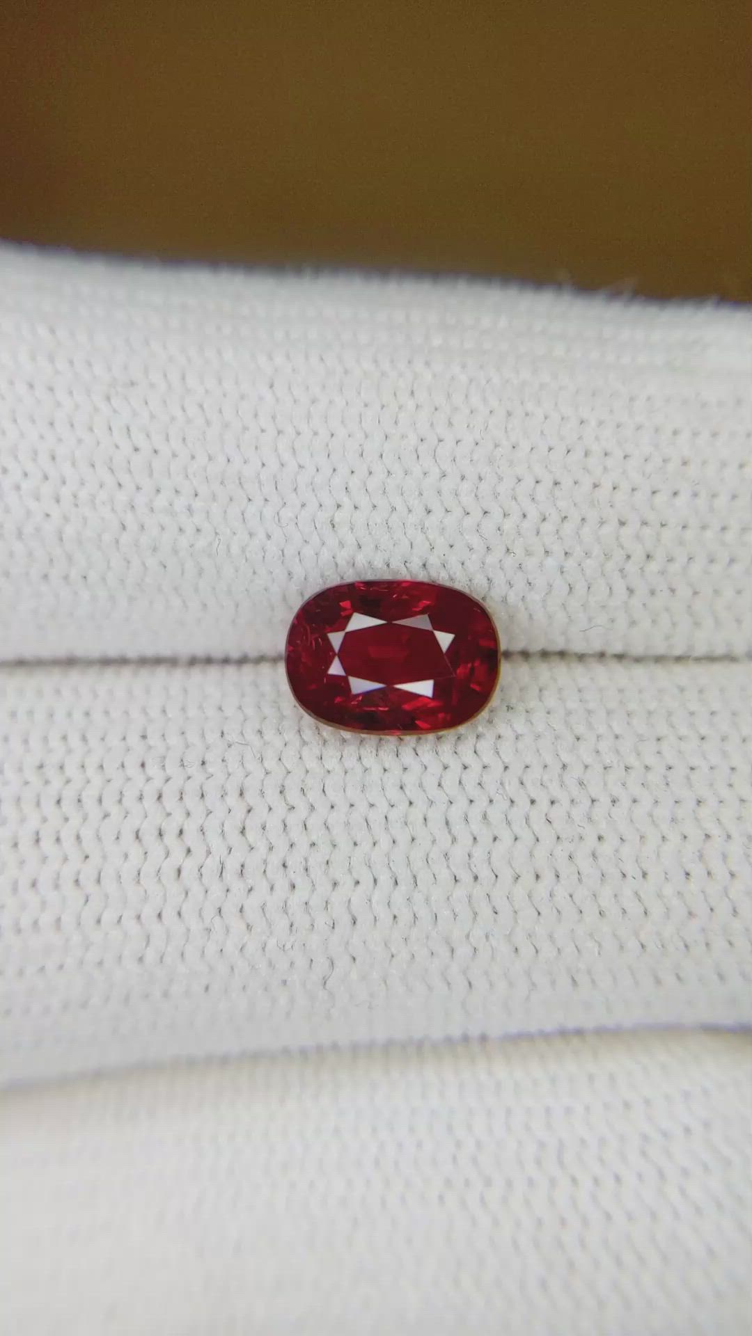 1.65 Ct. Ruby from Mozambique Size Video