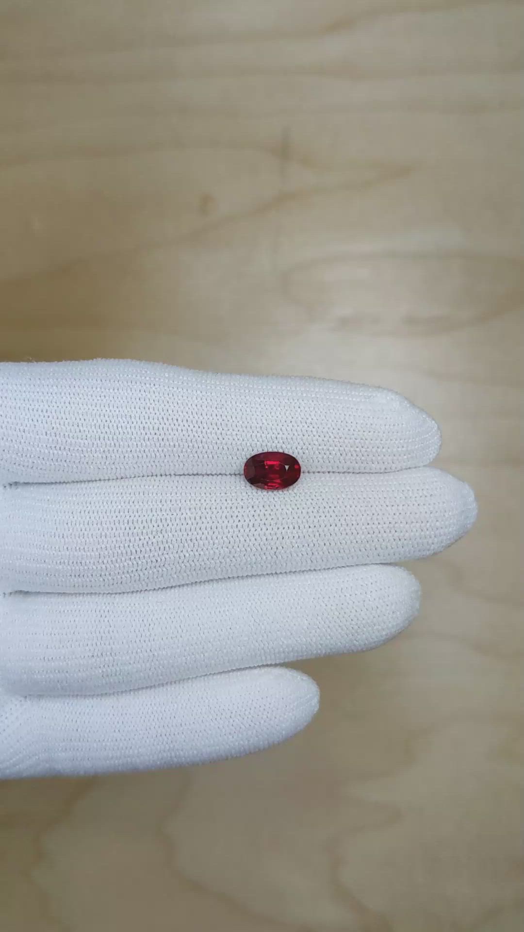 2.05 Ct. Ruby from Mozambique Size Video