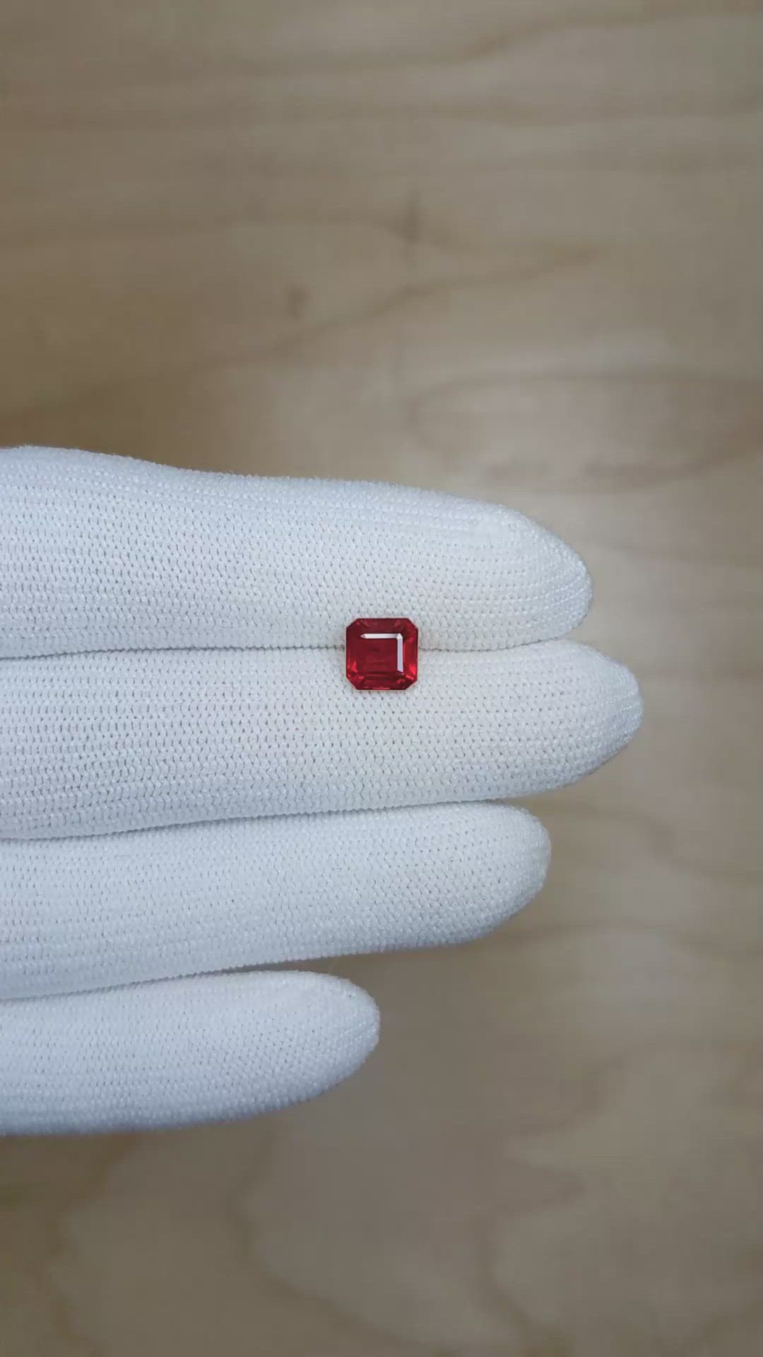 1.73 Ct. Ruby from Mozambique Size Video