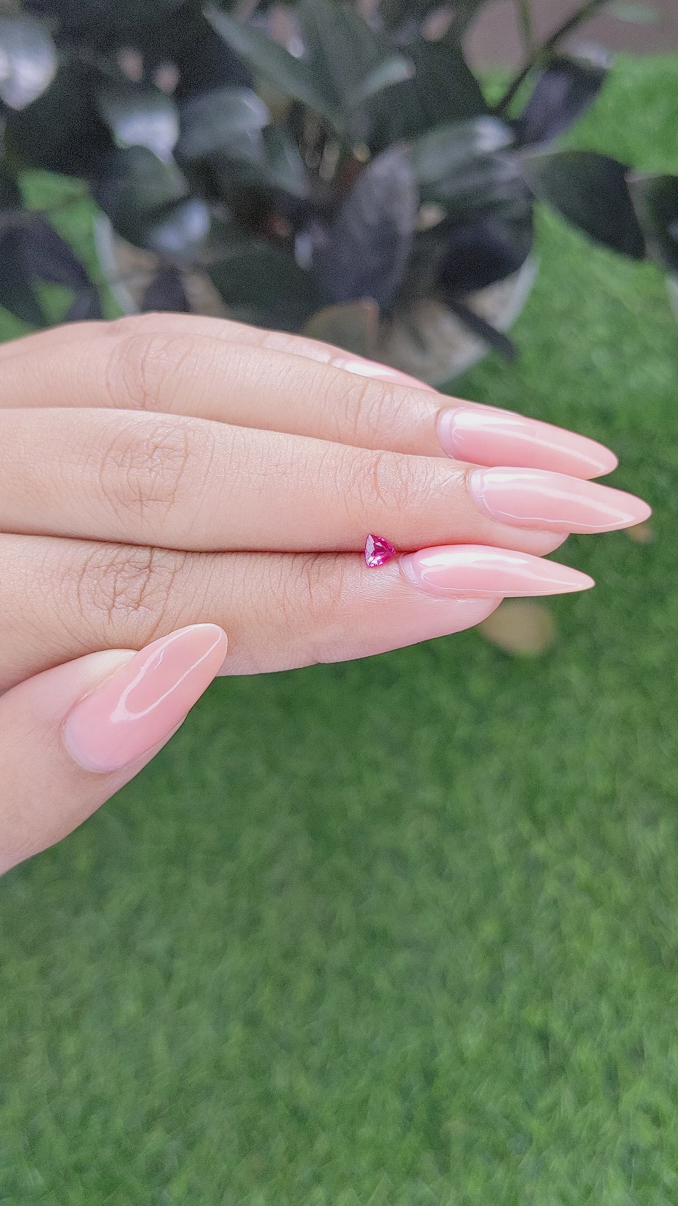 0.18 Ct. Ruby from Madagascar Size Video