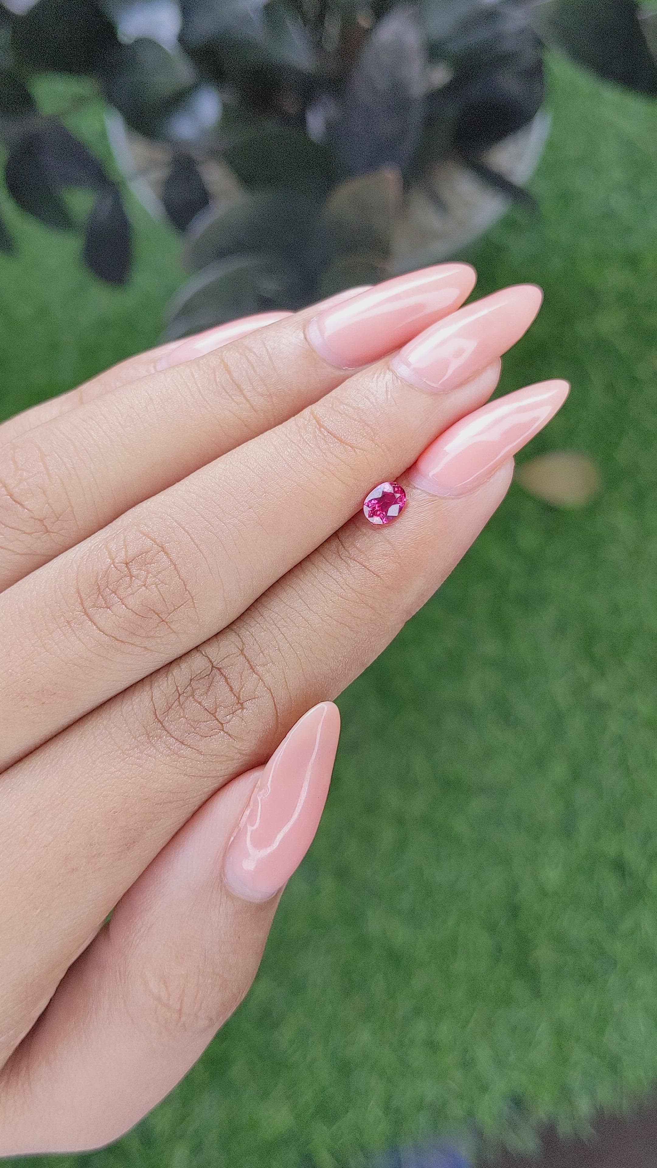 0.46 Ct. Ruby from Madagascar Size Video