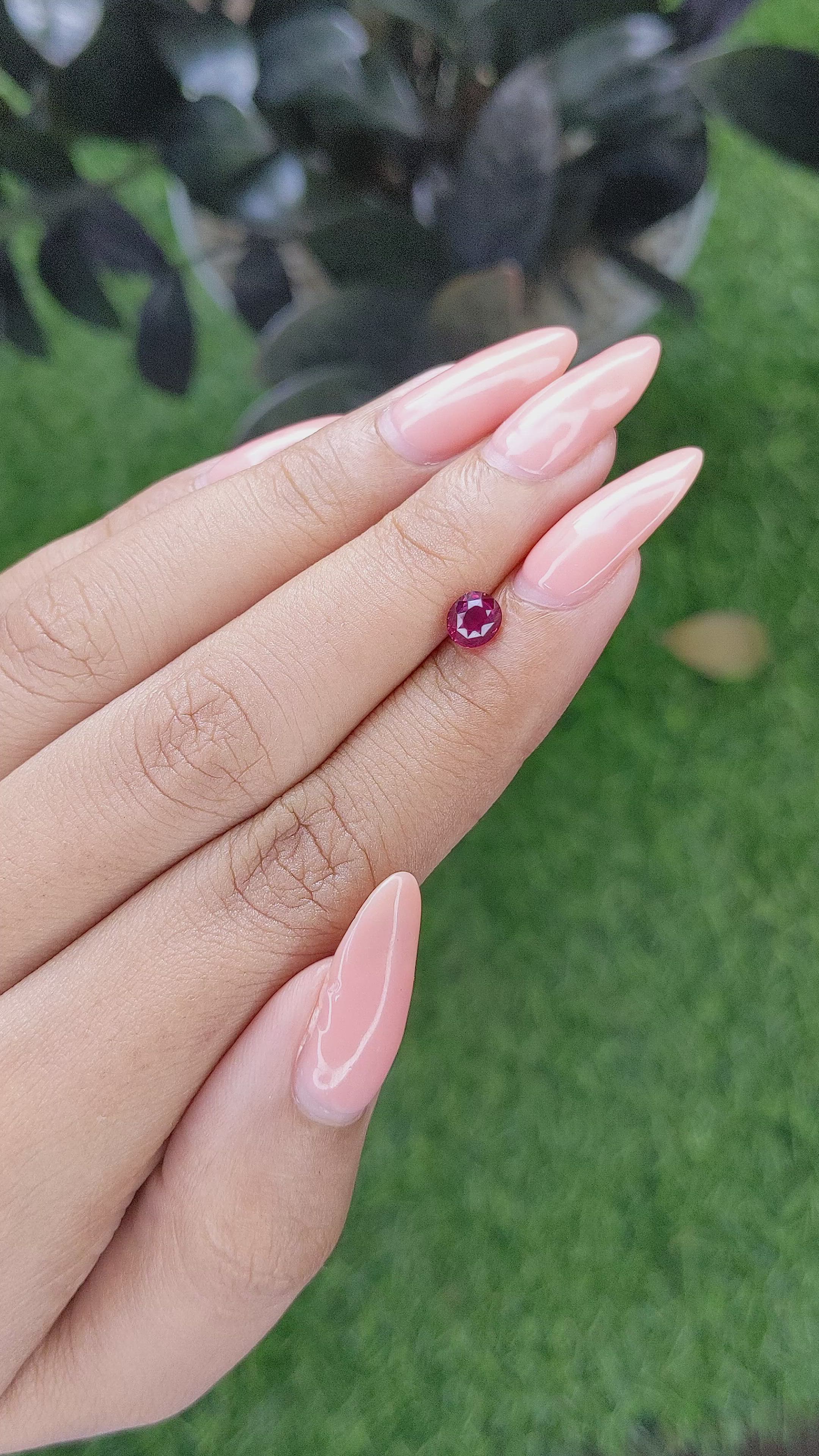 0.77 Ct. Ruby from Madagascar Size Video