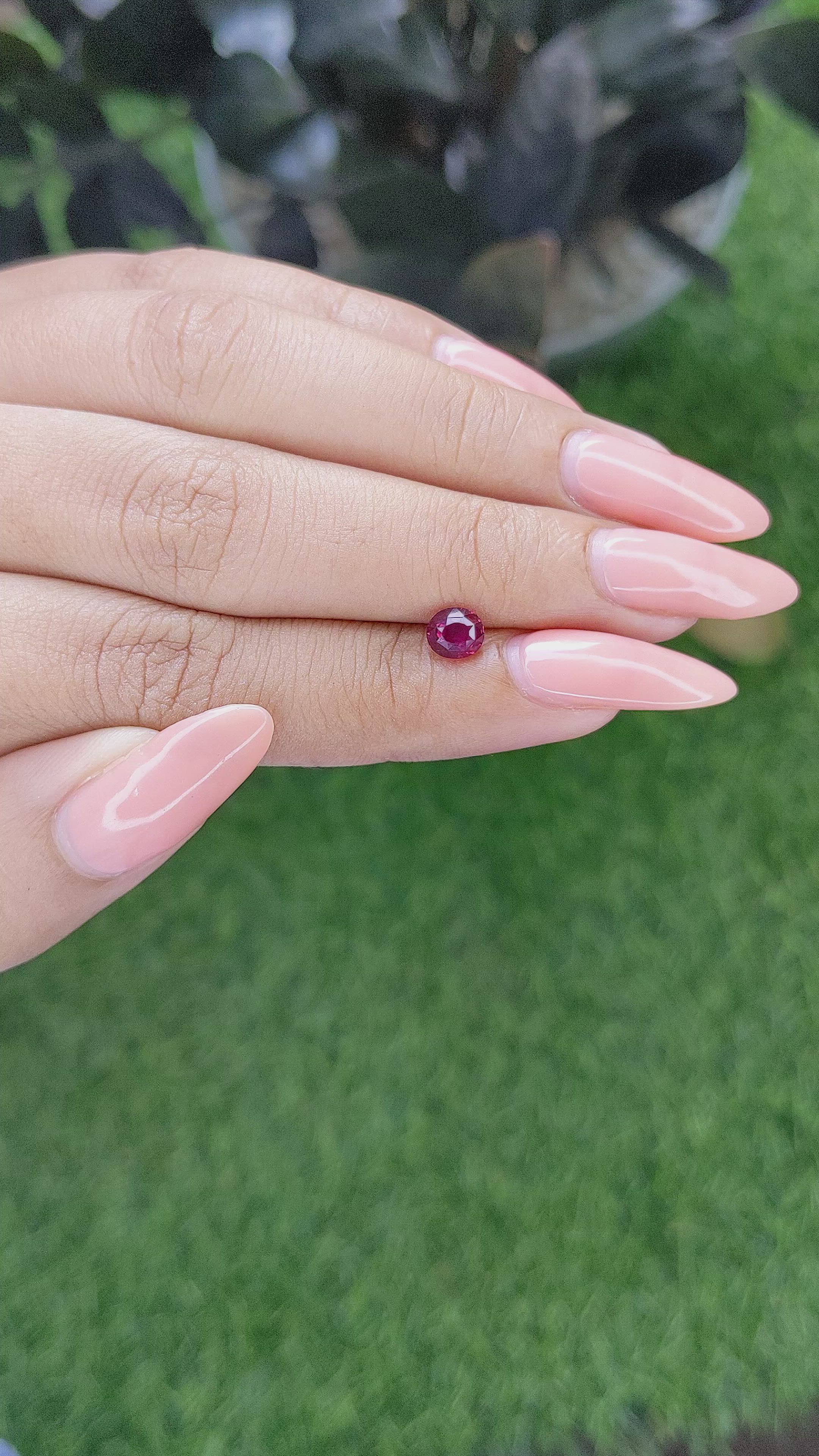 0.77 Ct. Ruby from Madagascar Size Video